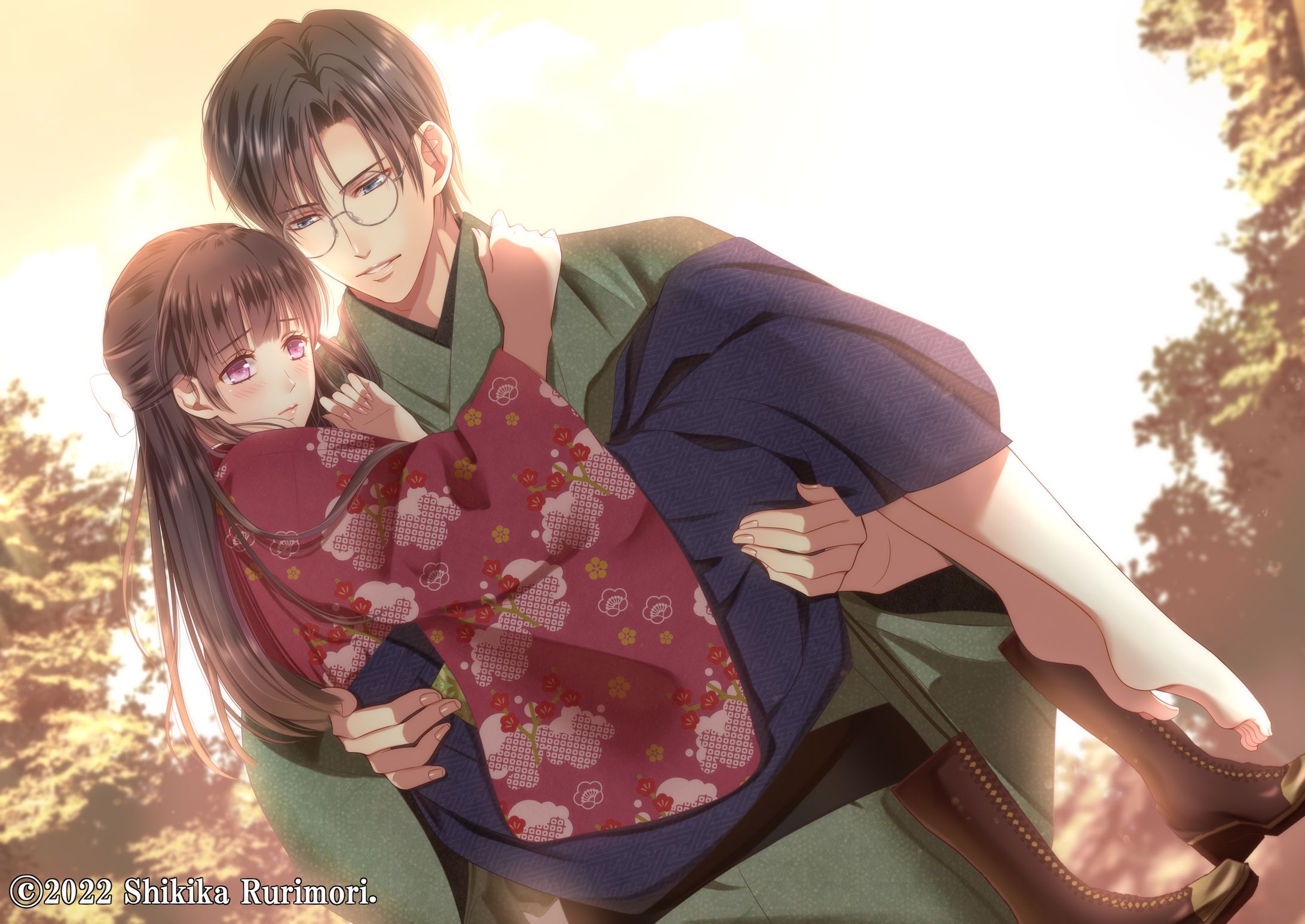 夕暮れの帰路（制作工程画像あり）-1