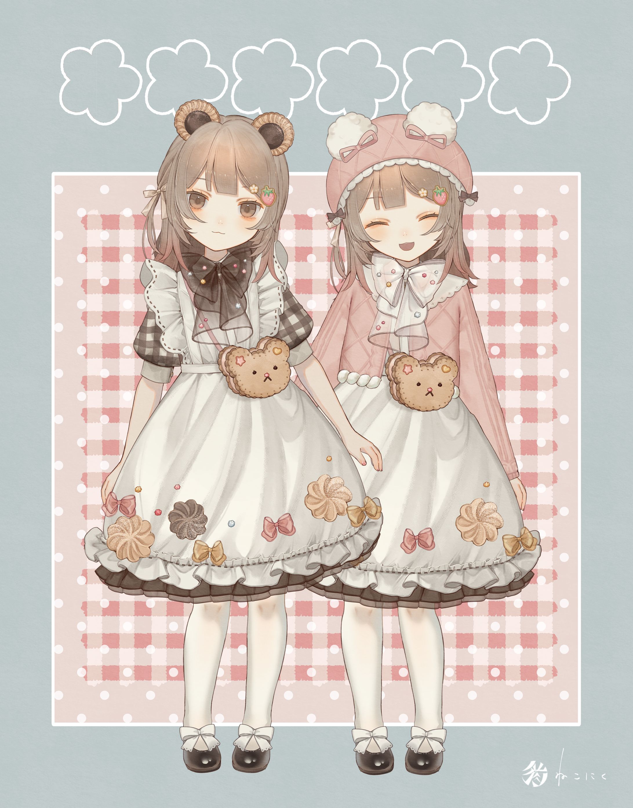 【Live2Dモデル】自主制作モデル「クッキー熊耳の女の子」-1