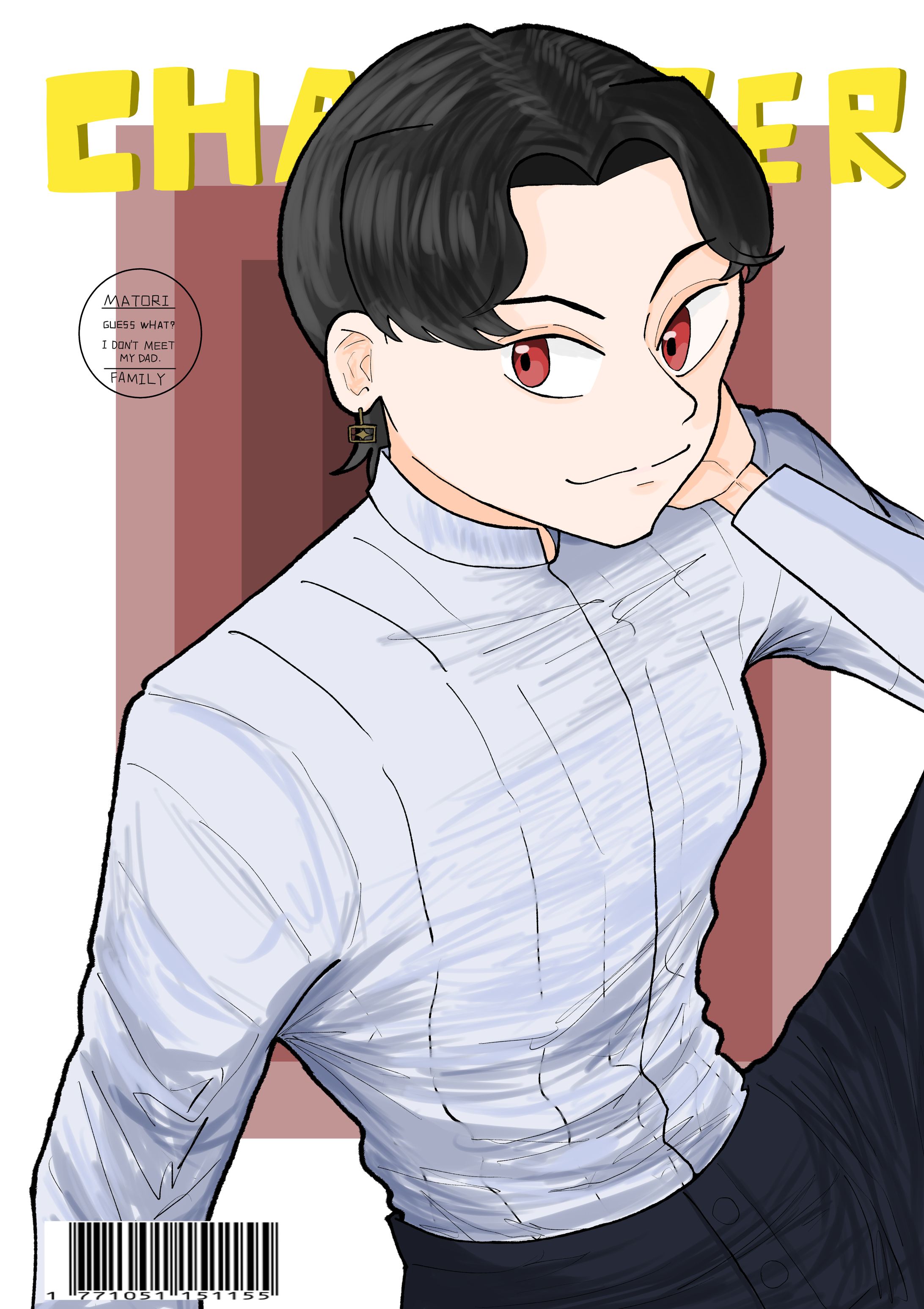 【３枚】雑誌の表紙風イラスト-1