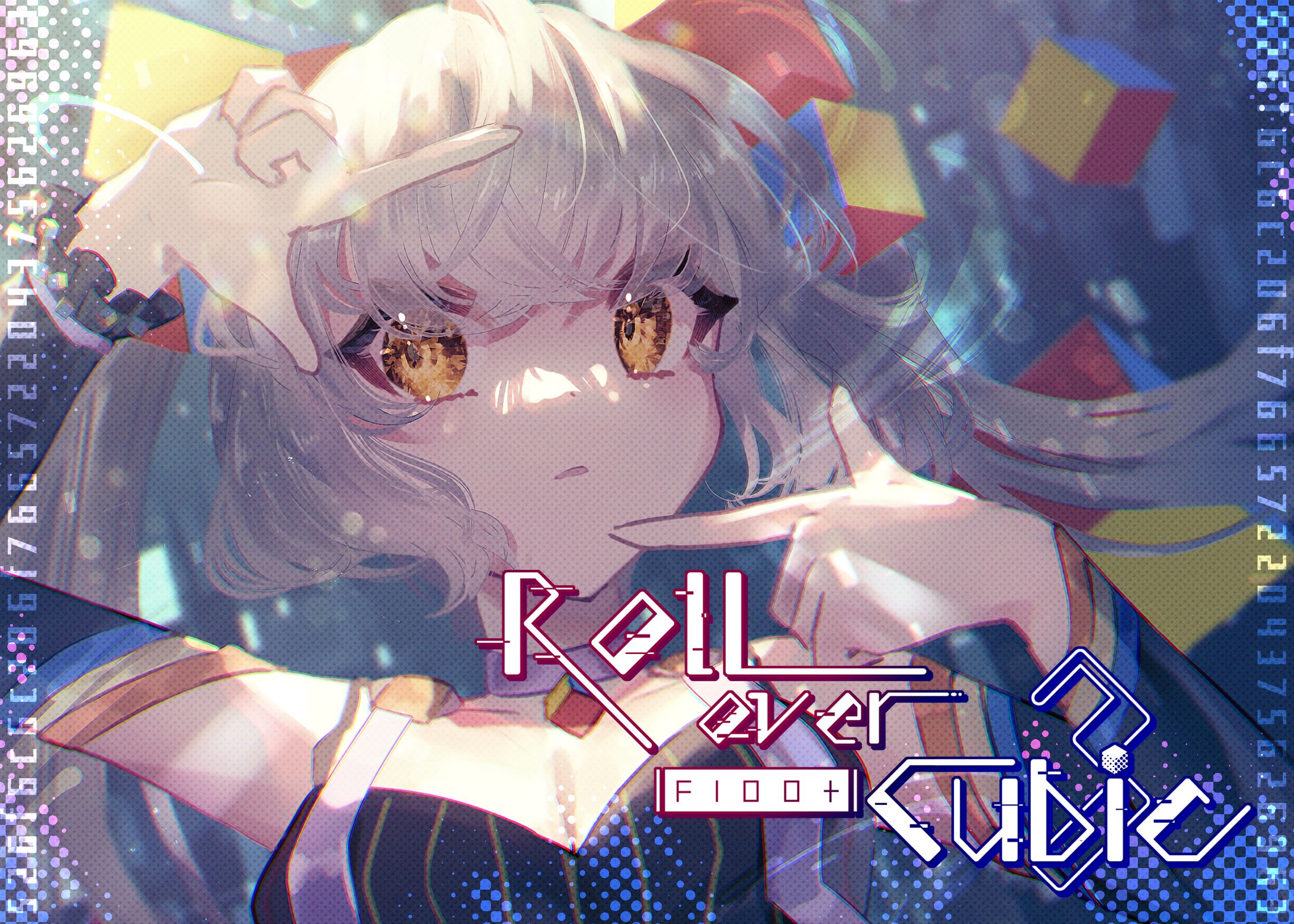 TAKUMI³ "Fl00t - Roll over Cubic" ジャケット/曲名ロゴデザイン-1