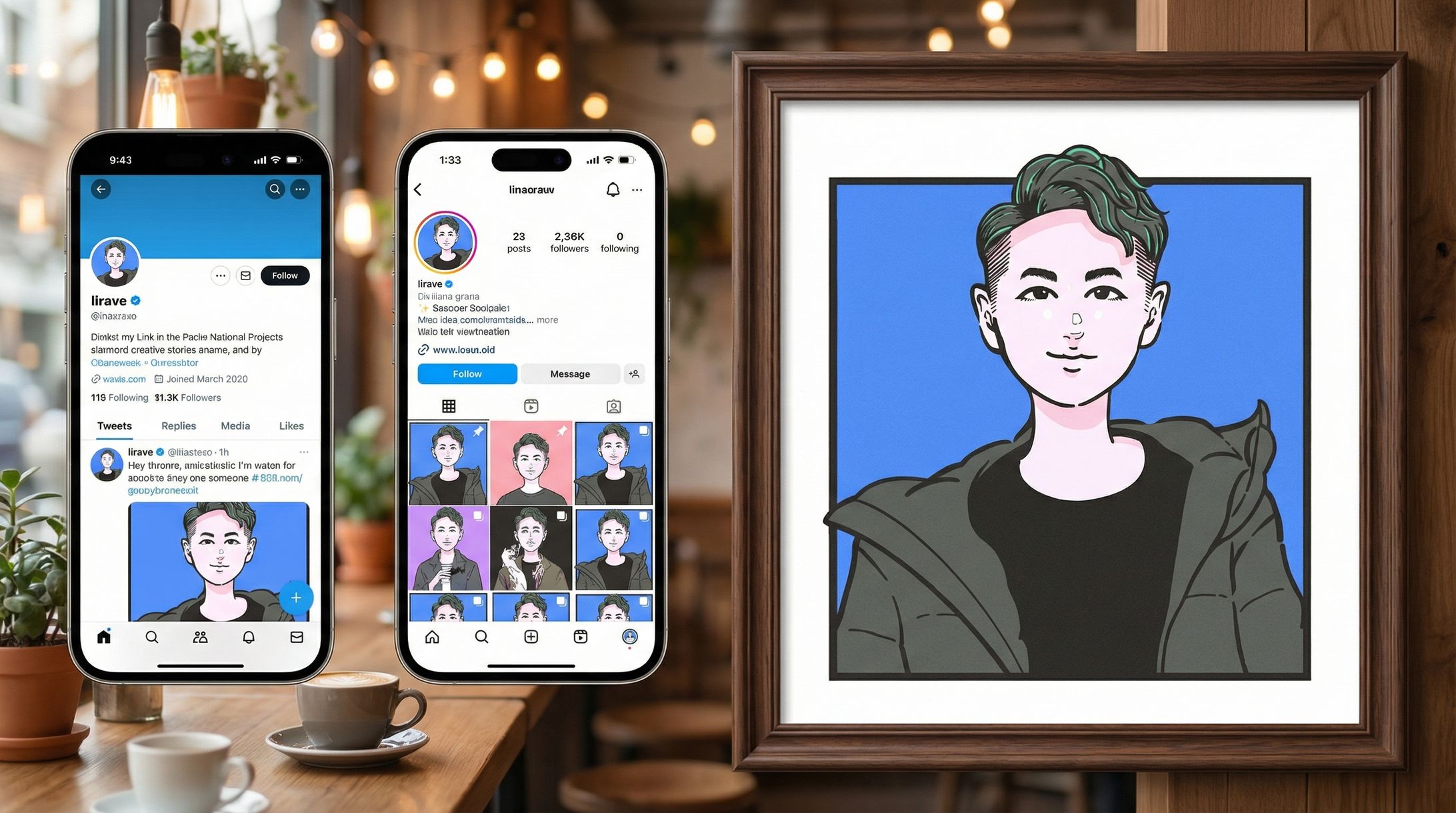 似顔絵｜平田様-1