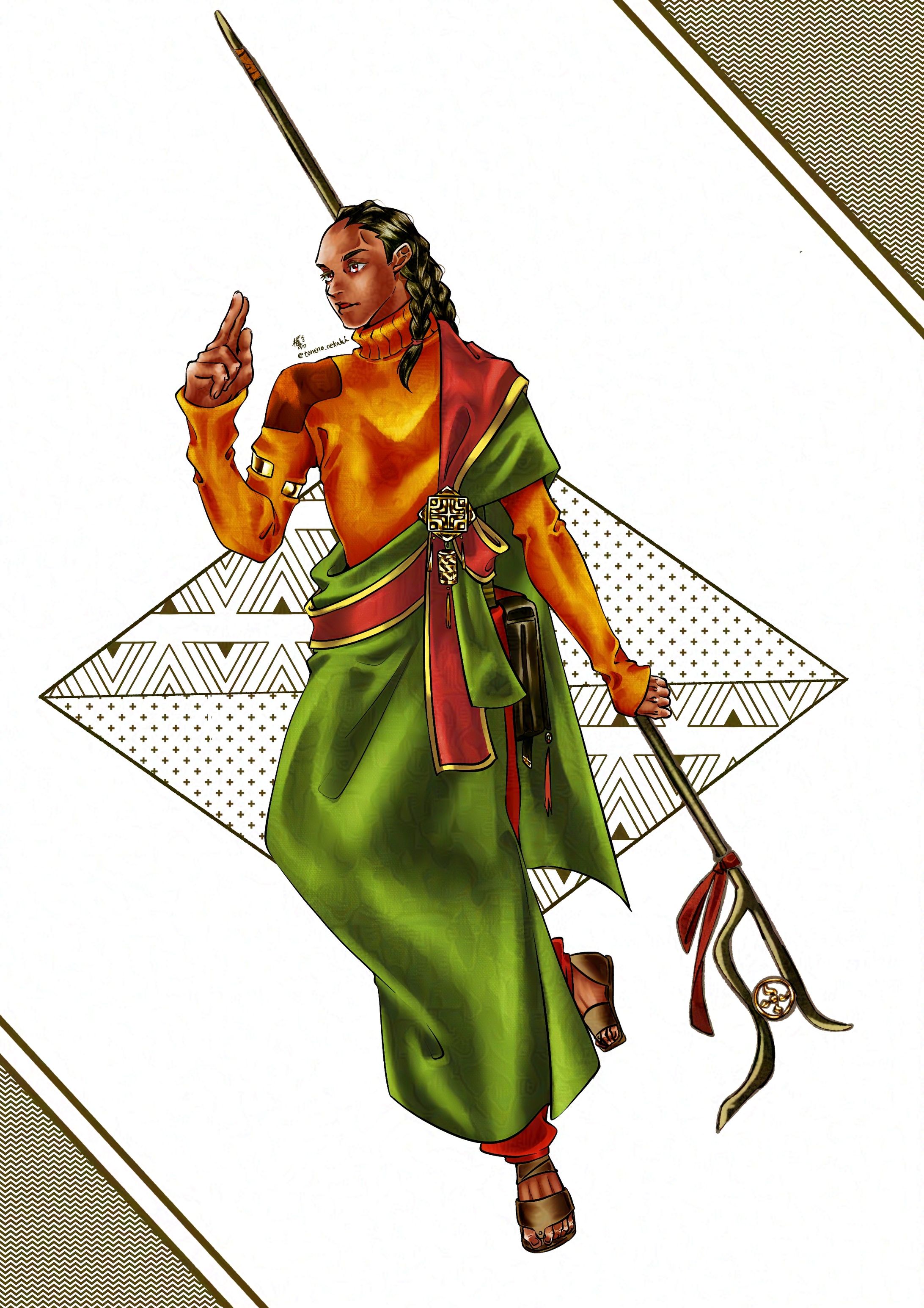 褐色僧侶系の青年-1