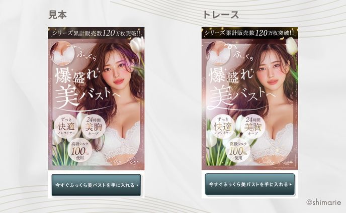 【トレース作品】育乳ブラのLP/FV