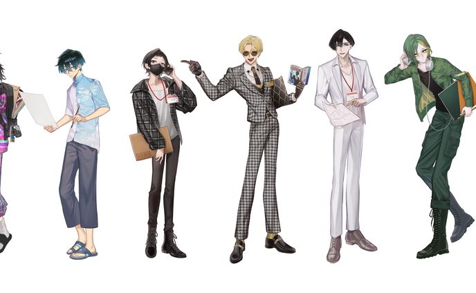 2.5次元×TRPGプロジェクト『にごダイブ！』第一弾イベント  キャラクターイラスト　©coly