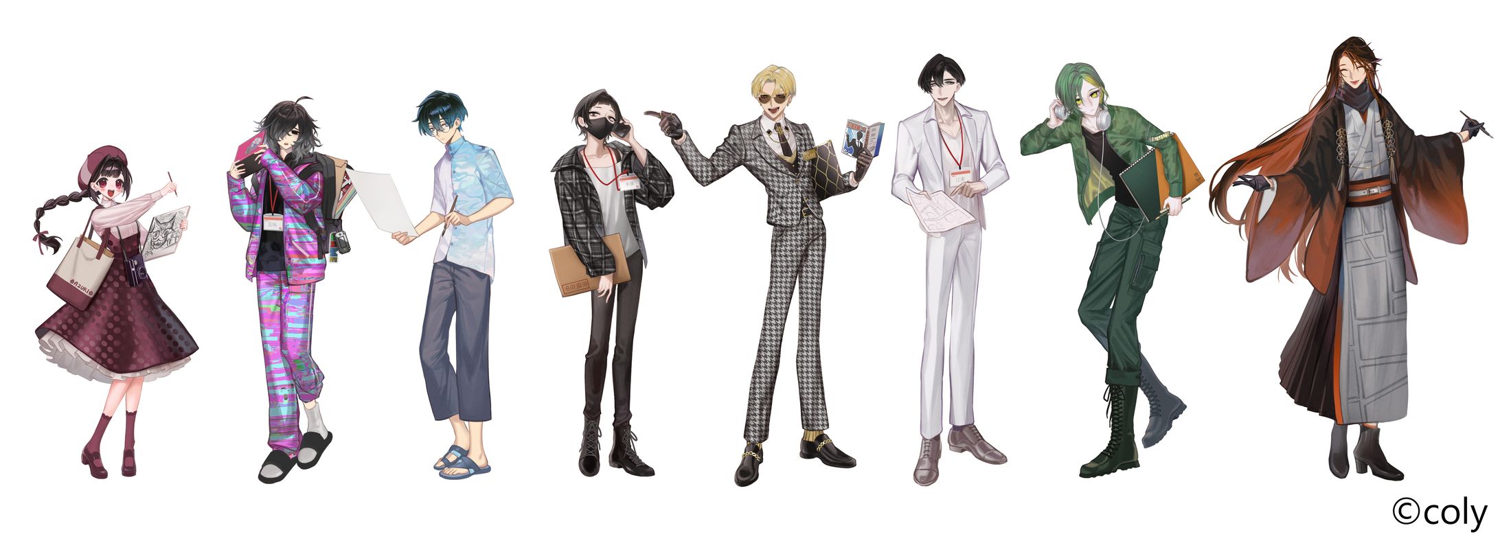 2.5次元×TRPGプロジェクト『にごダイブ！』第一弾イベント  キャラクターイラスト　©coly-1