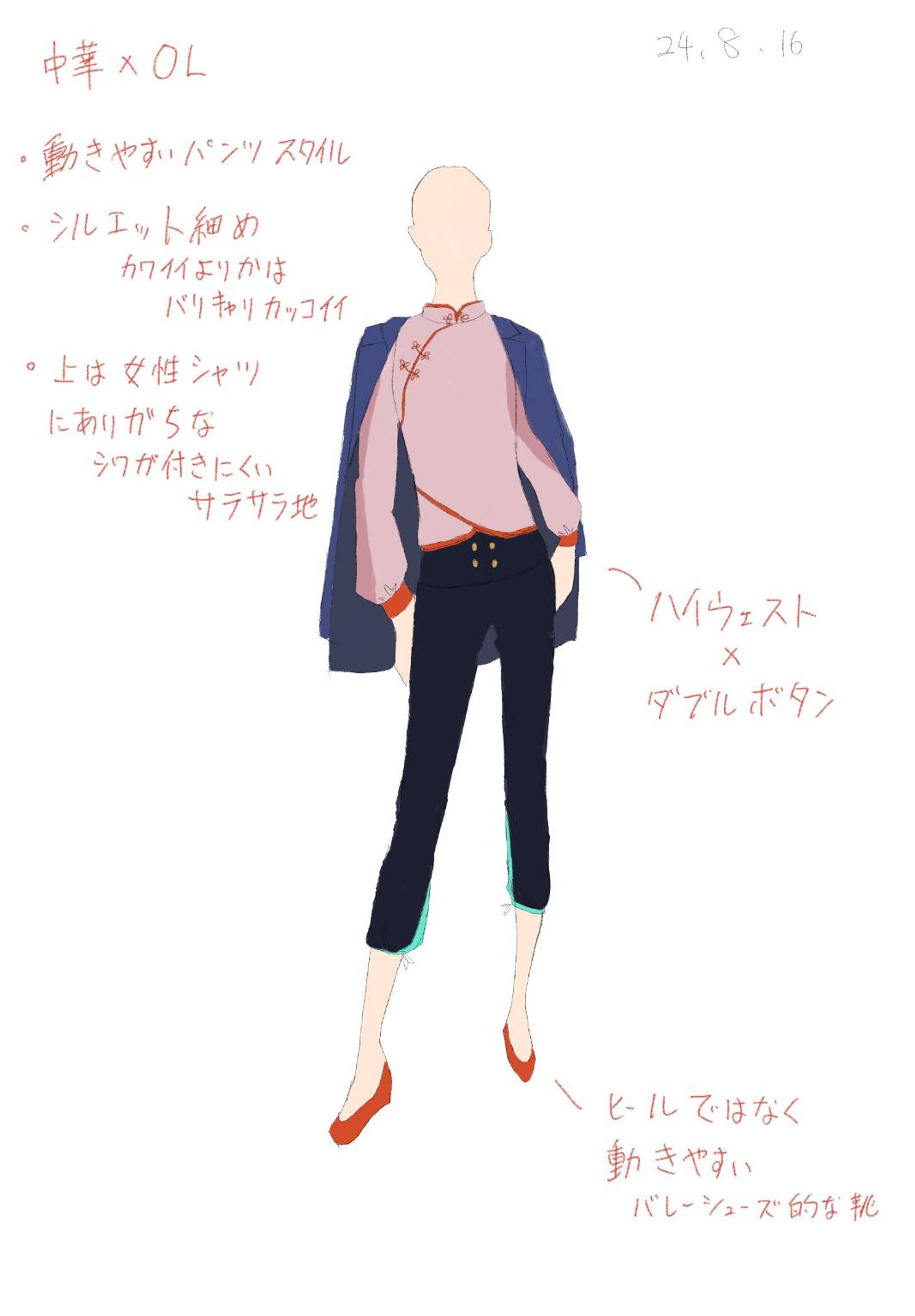 中華×OL　衣装デザイン-1
