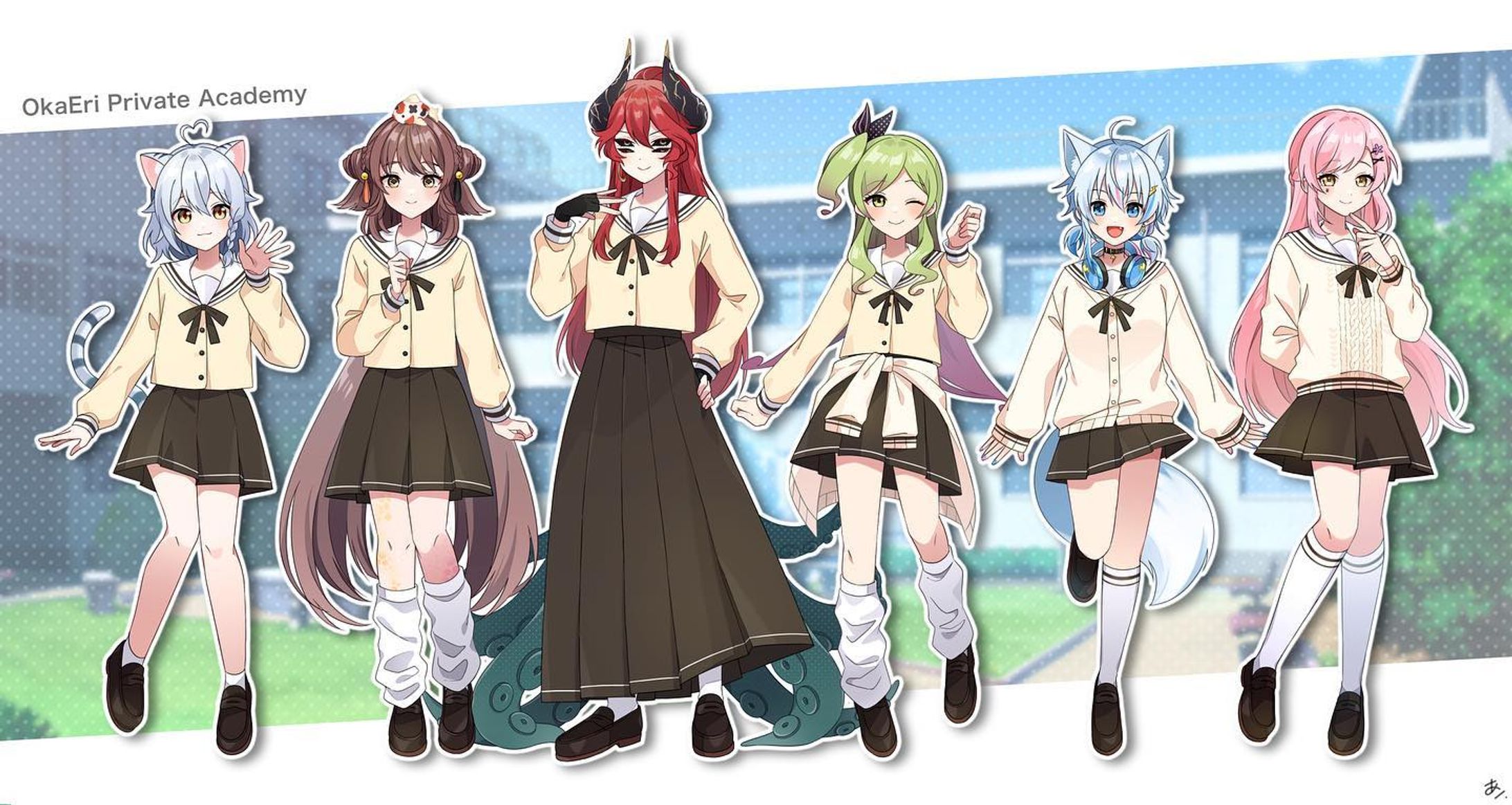 【お仕事】私立岡恵梨学園 OkaEri Private Academy 制服デザイン＆ビジュアル-1