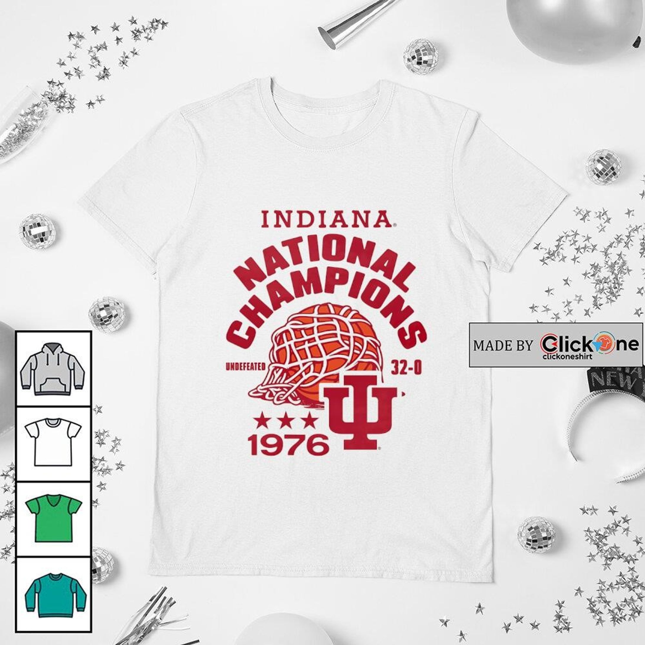 1976 Perfect Season College Basketball Champions Tribute Tee-1