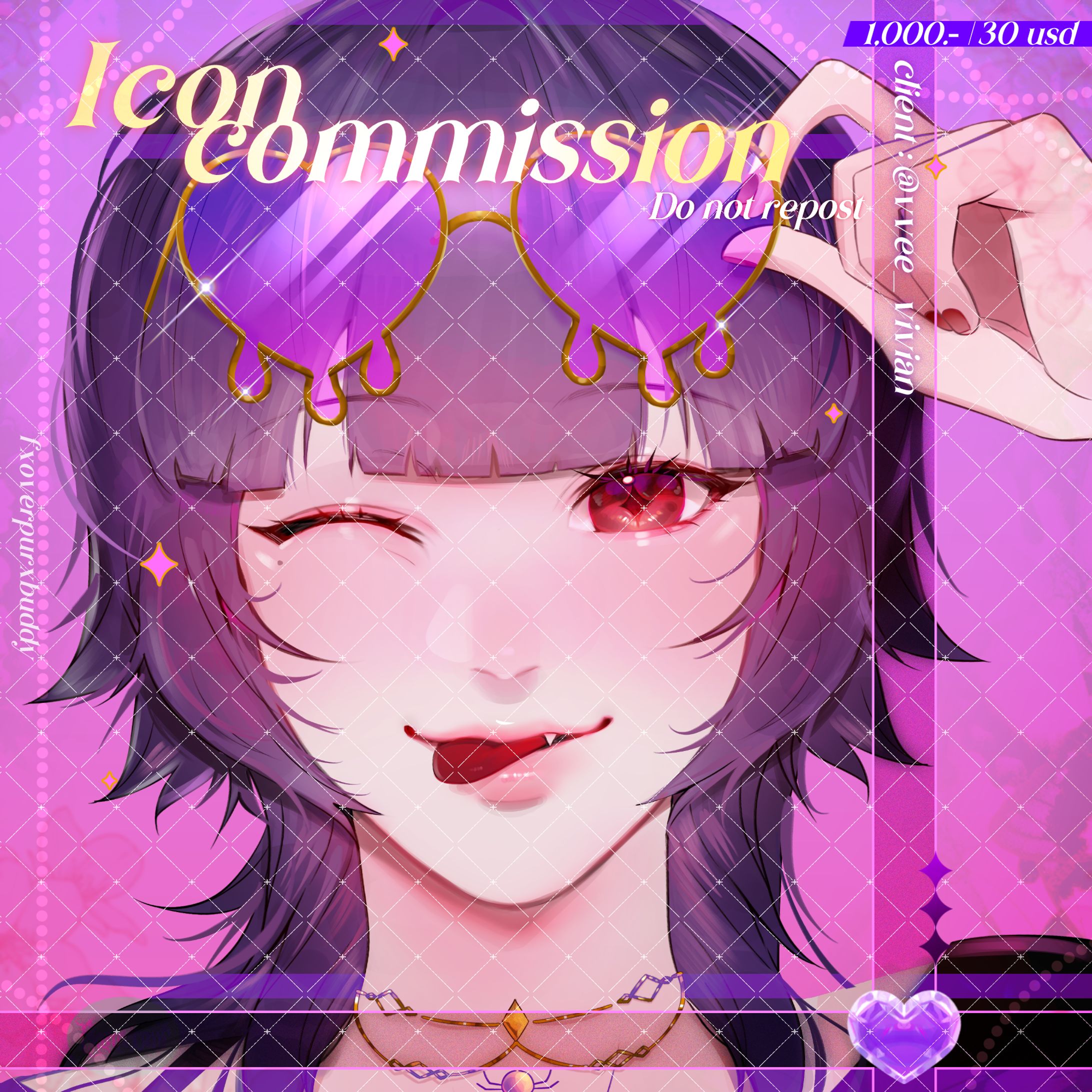 【✦ Icon Commission ✦ 】❥ Vivian V.【 VTuber 】-1