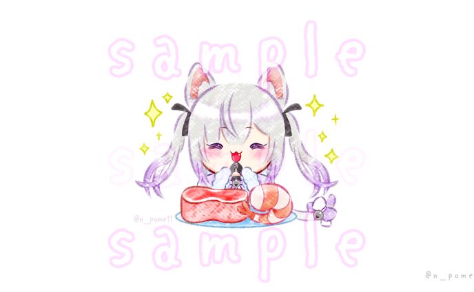 ご依頼｜FANBOX支援プラン用イラスト(猫〆しあ様)