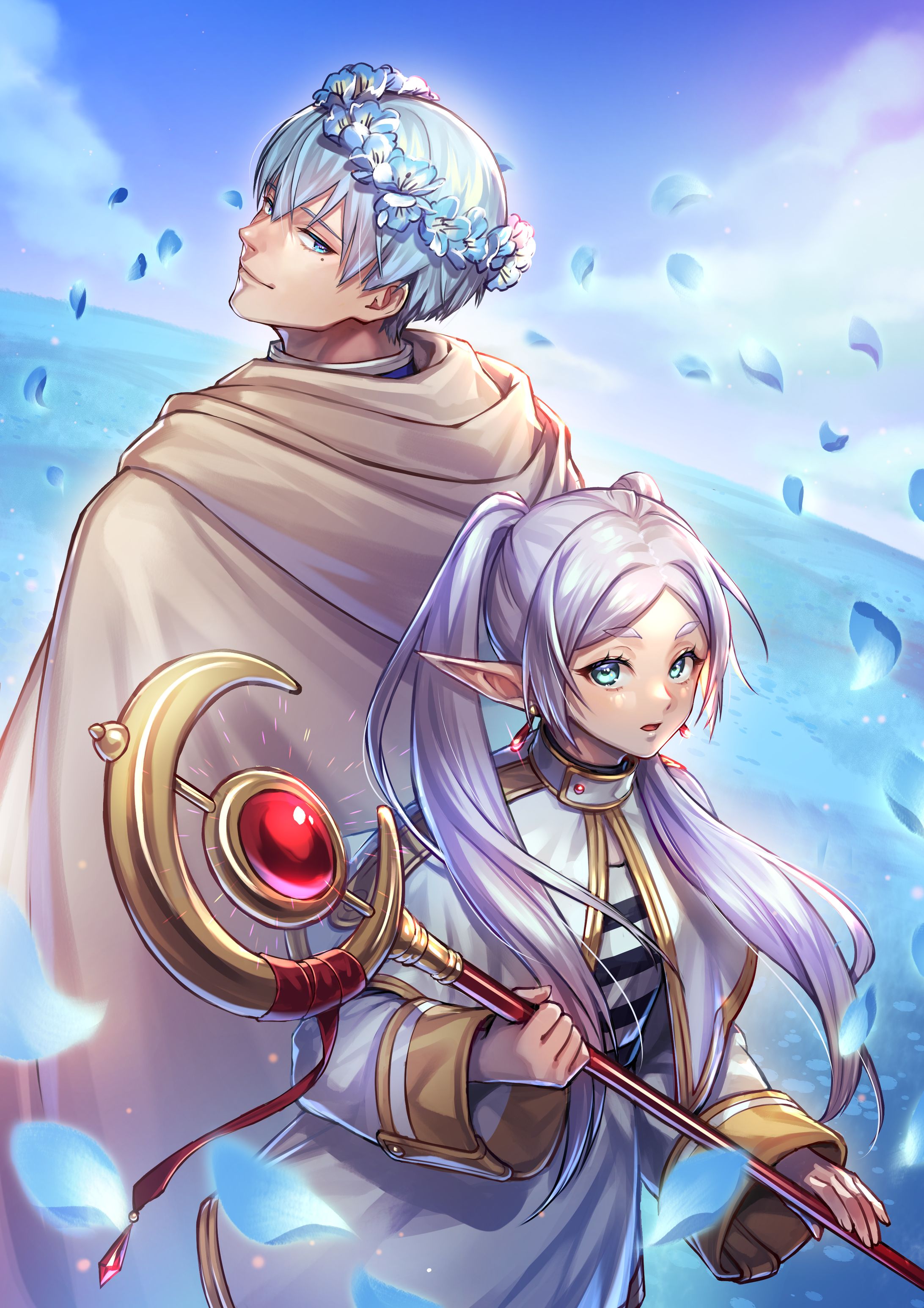 葬送のフリーレン 油絵ファンアート - メルカリ