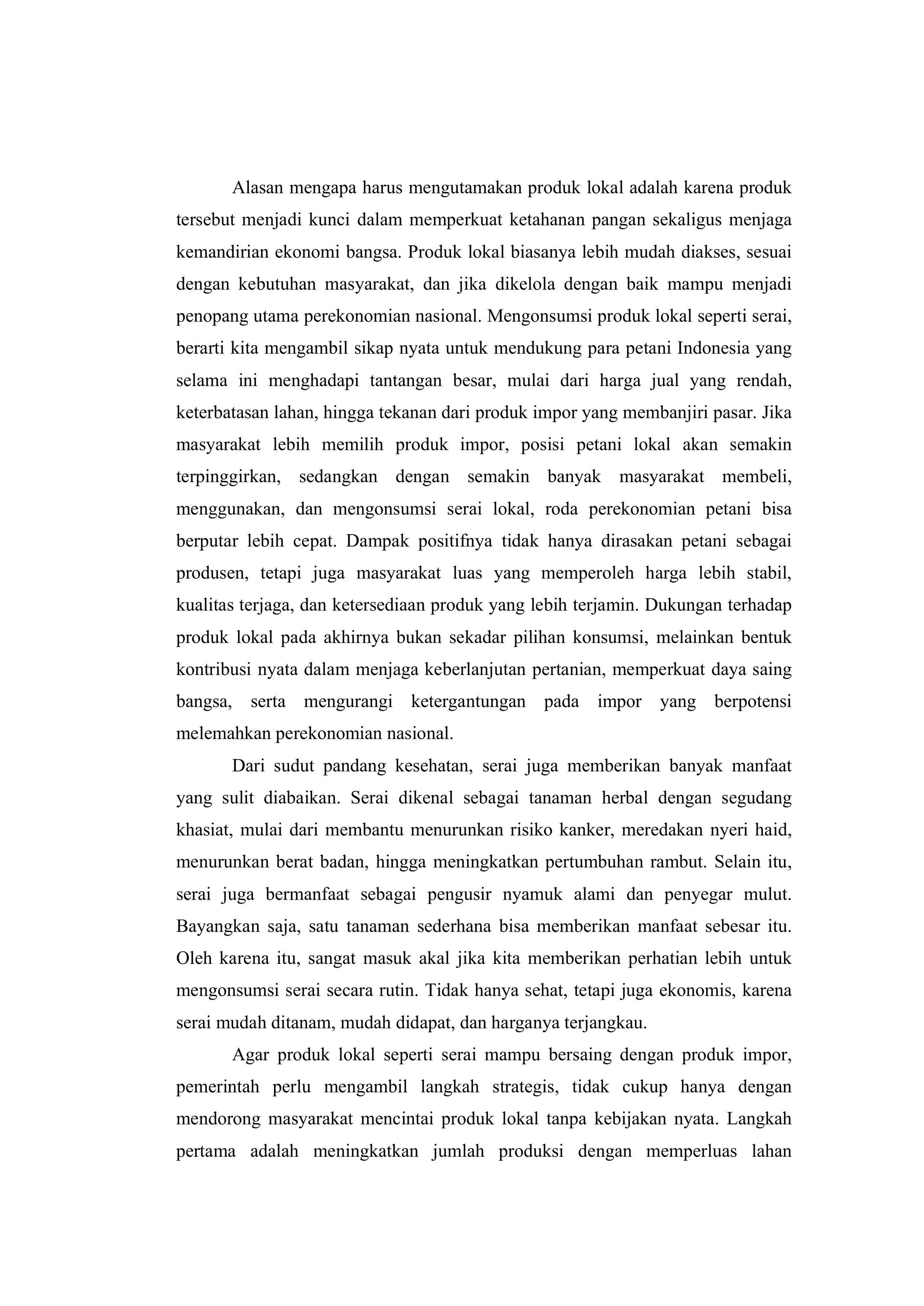 Mengapa Produk Lokal Seperti Serai Adalah Investasi Masa Depan Bangsa-1