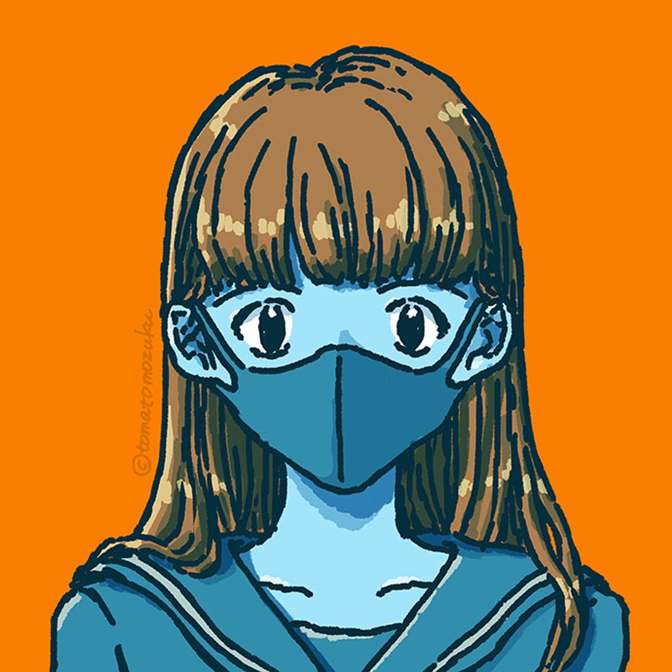 女子高生01（シンプルイラスト_とまともずく）-1