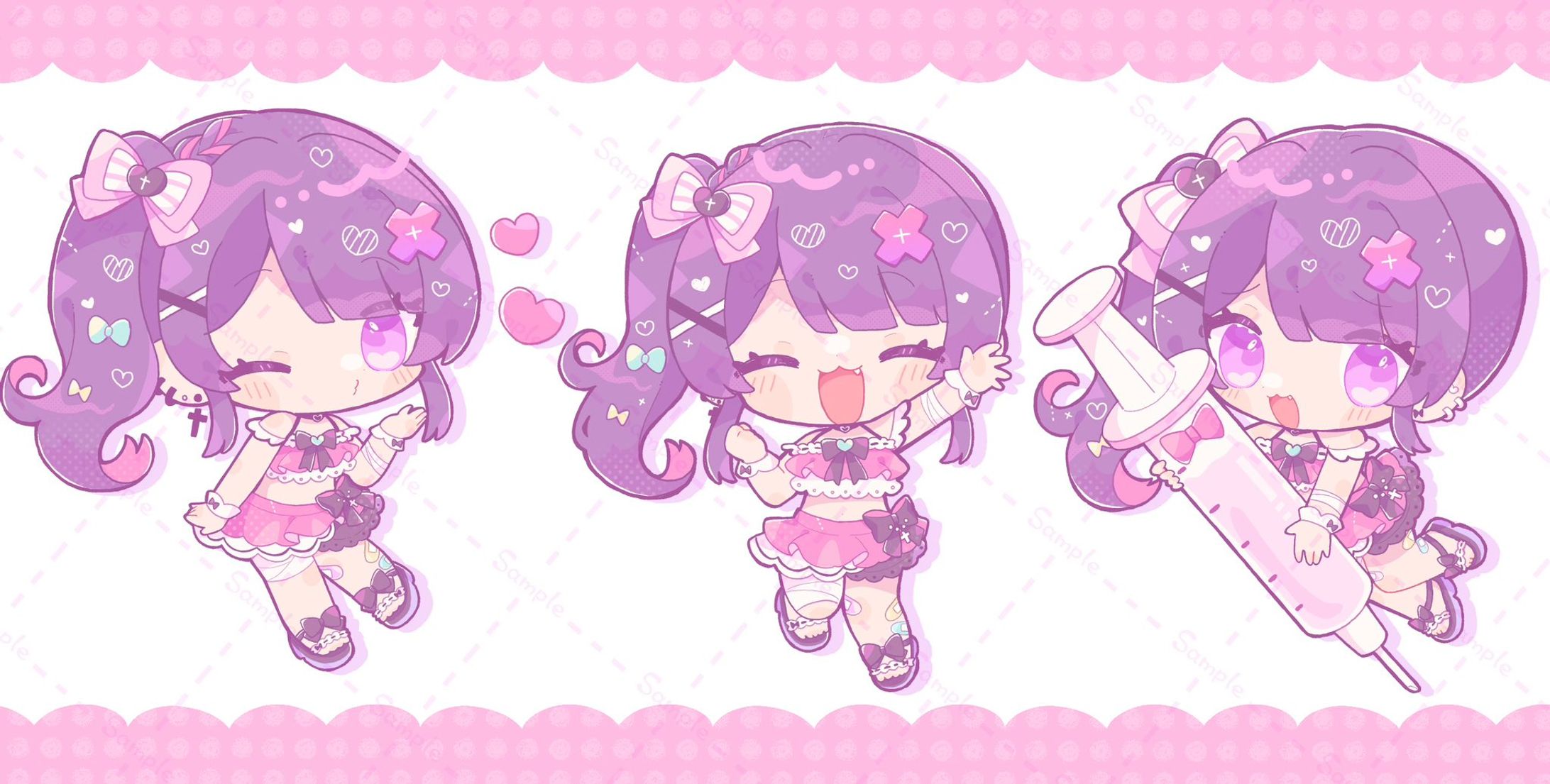 桜音エリカ様SDイラスト3点-1