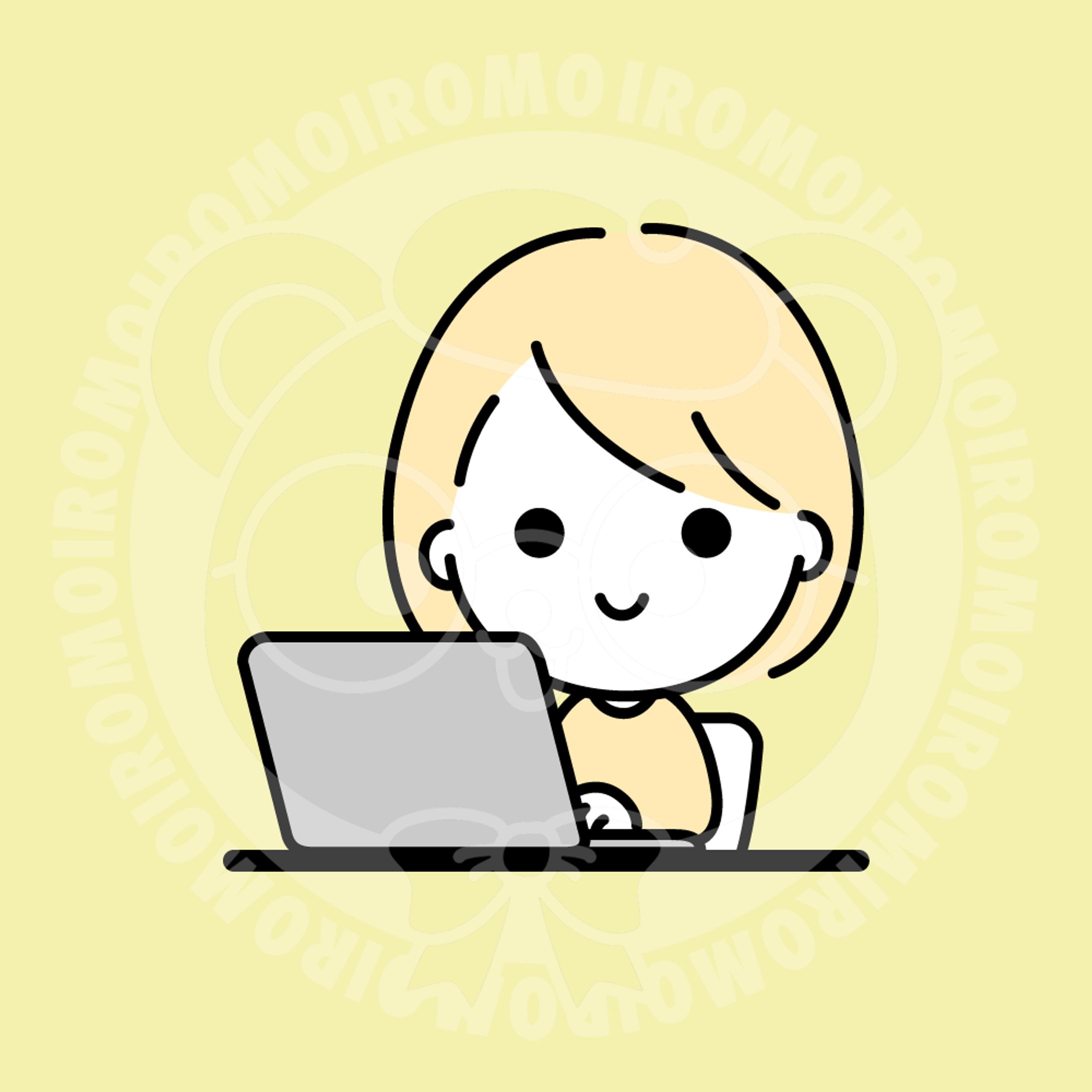 パソコンを操作する女性-1