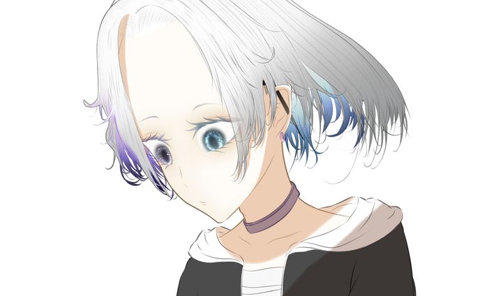 現在進行形で描いているlive2Dとして動く予定のイラスト