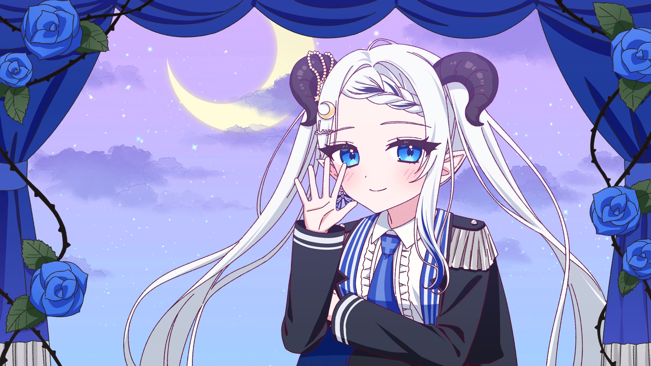 Skeb】月夜野ルオ様 待機画面アニメーション 