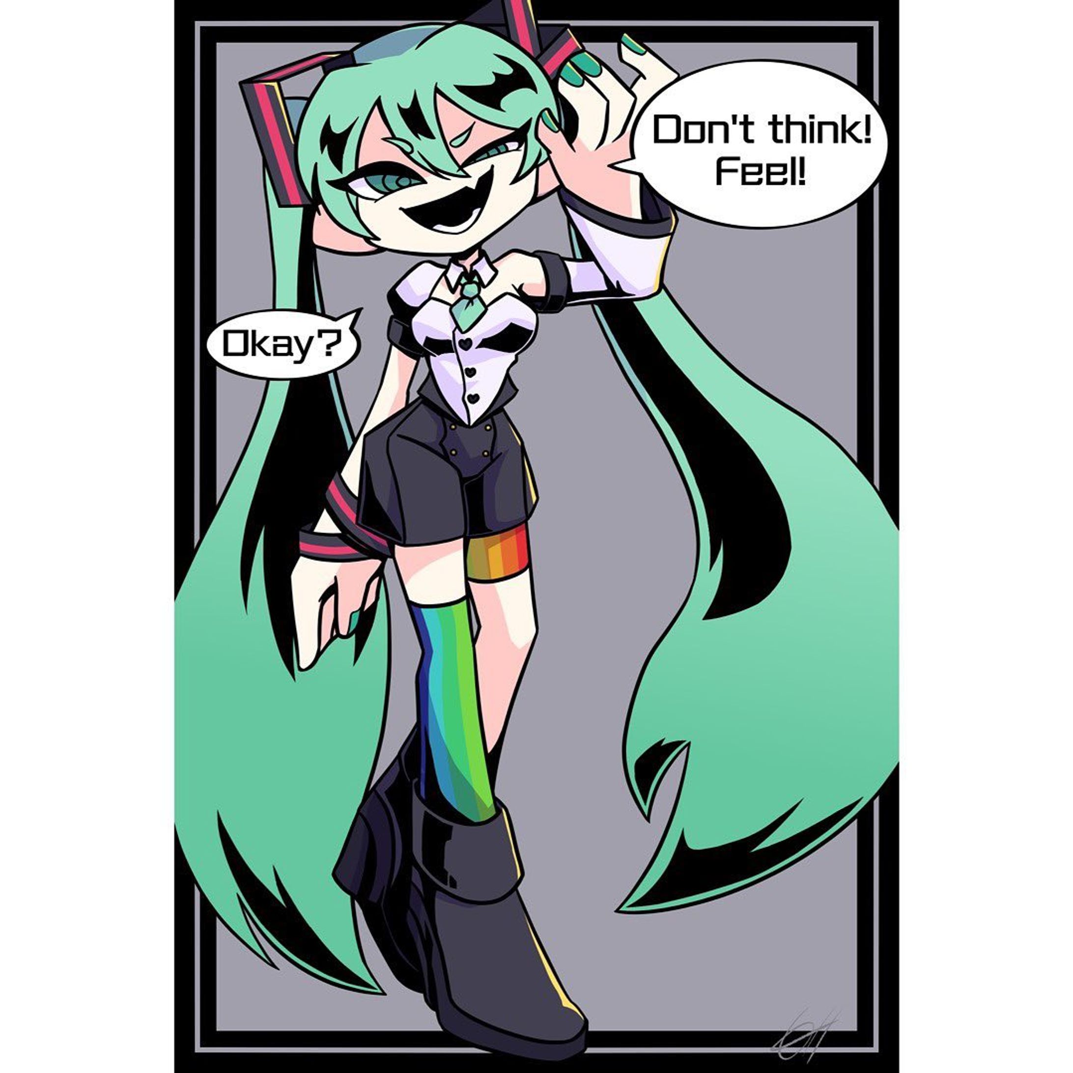 .
初音ミク
「精神崩壊シンドローム」という楽曲をイメージしながら描きました

#イラスト #デフォルメ #メディバンペイント #初音ミク  #初音ミクイラスト  #hatsunemiku-1