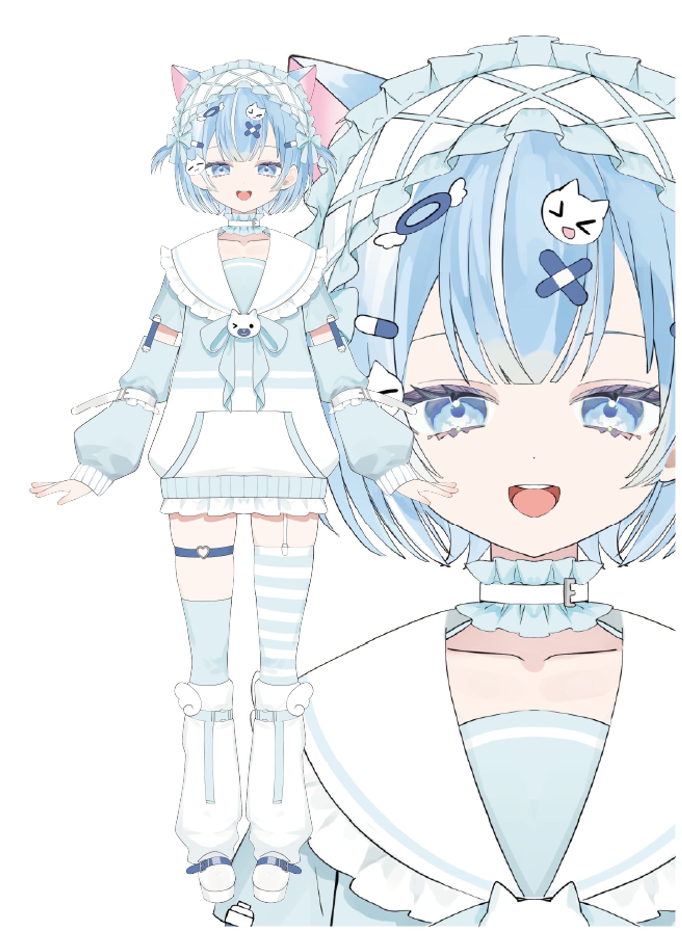 live2Dキャラクターデザイン　甘玉あめ様-1