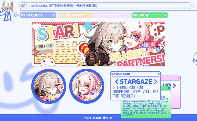 LAYOUT by request, STARGAZE.