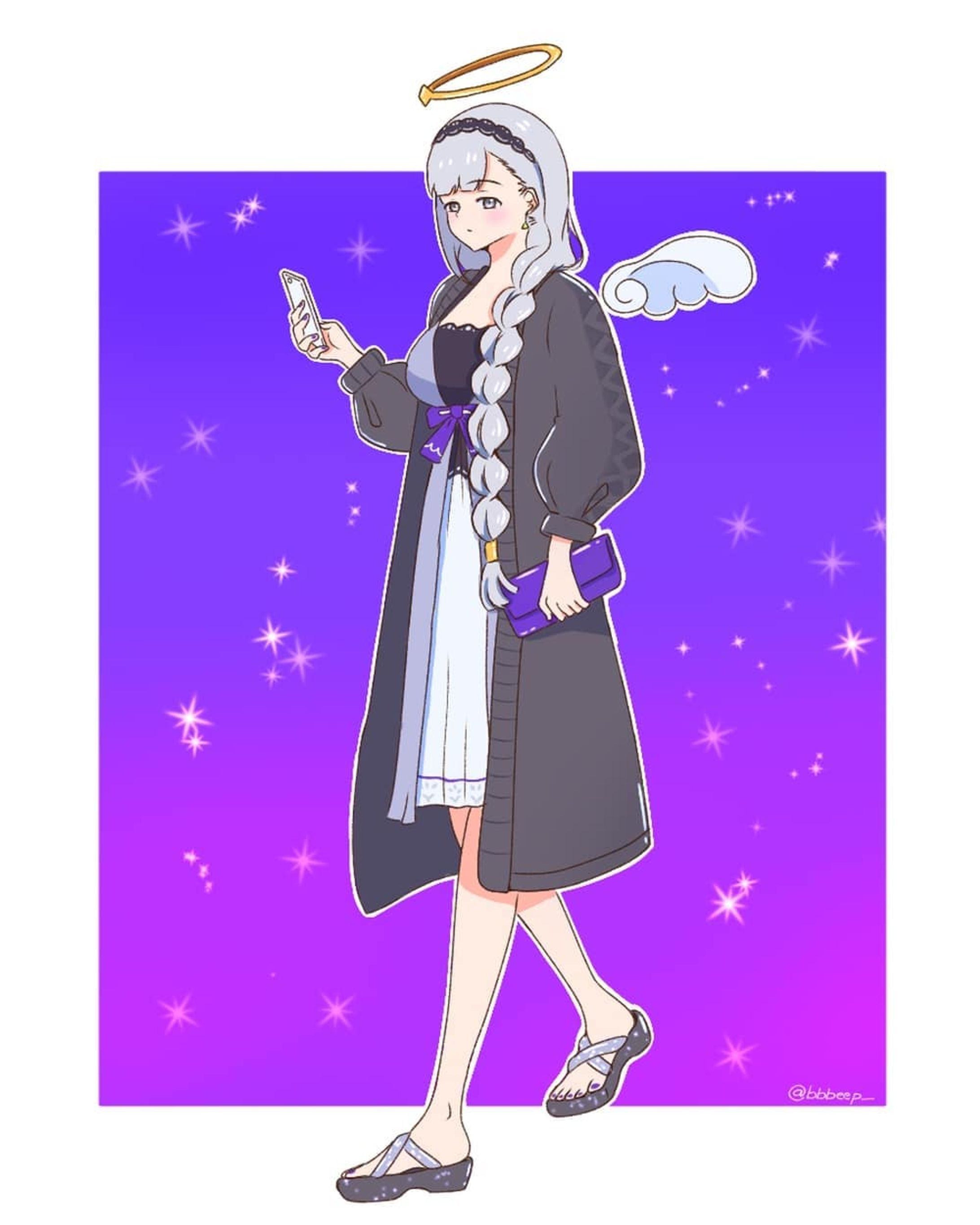 Shirayuri Lily's new outfit, I love it so much 💜💜💜
.
.
.
#art #illustration #fanart #vtuber #fashion #ibispaintx #digitalart #artoninstagram #artistsoninstagram #virtualyoutuber #vivid_virtual-1