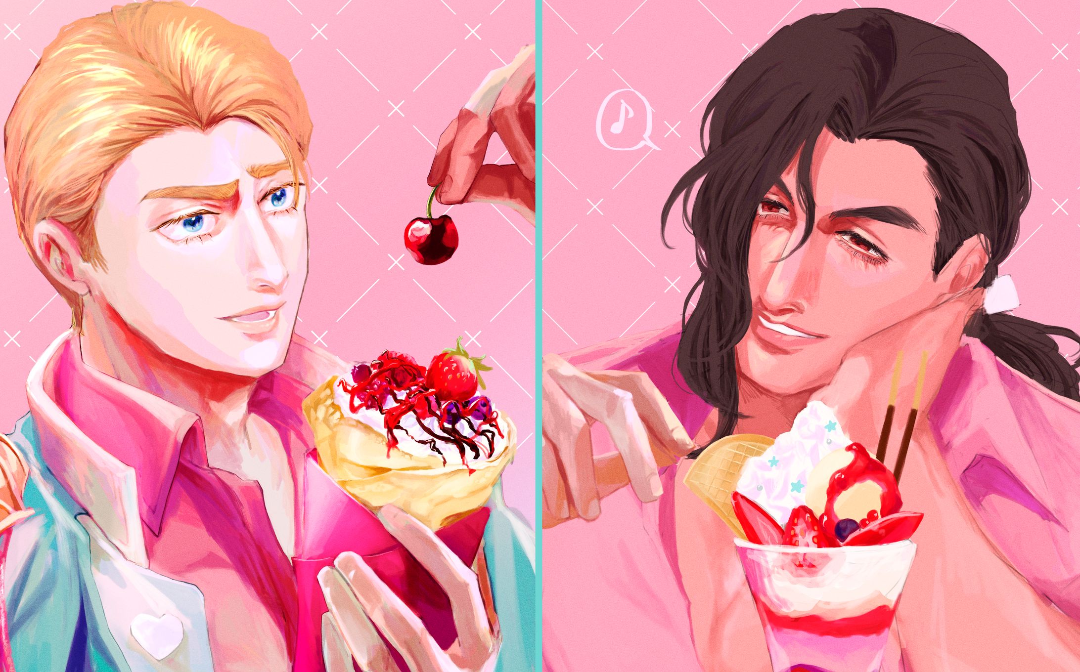 【キャラクターイラスト】スイーツと人間-1
