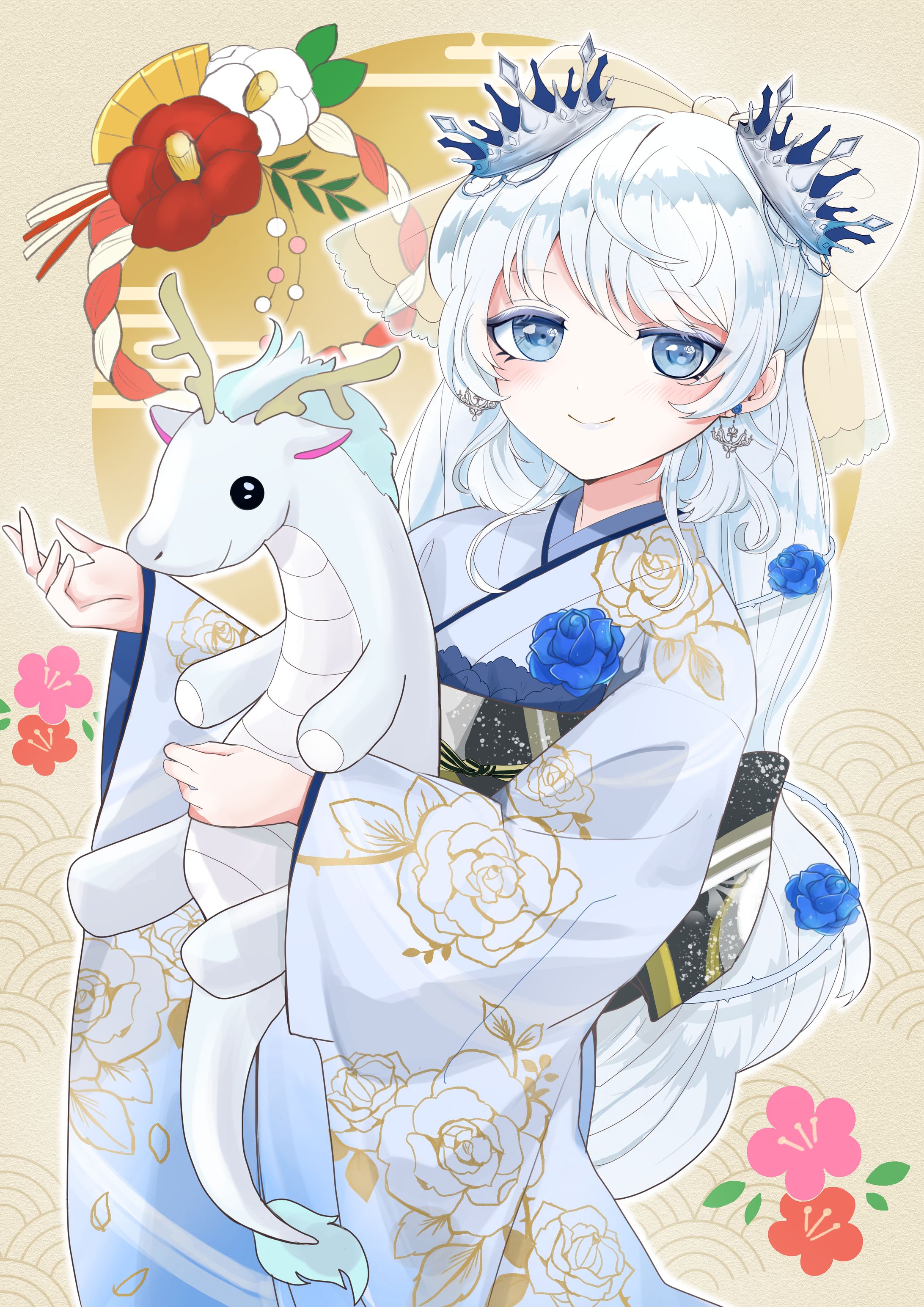 個人ご依頼お正月イラスト1枚絵-1