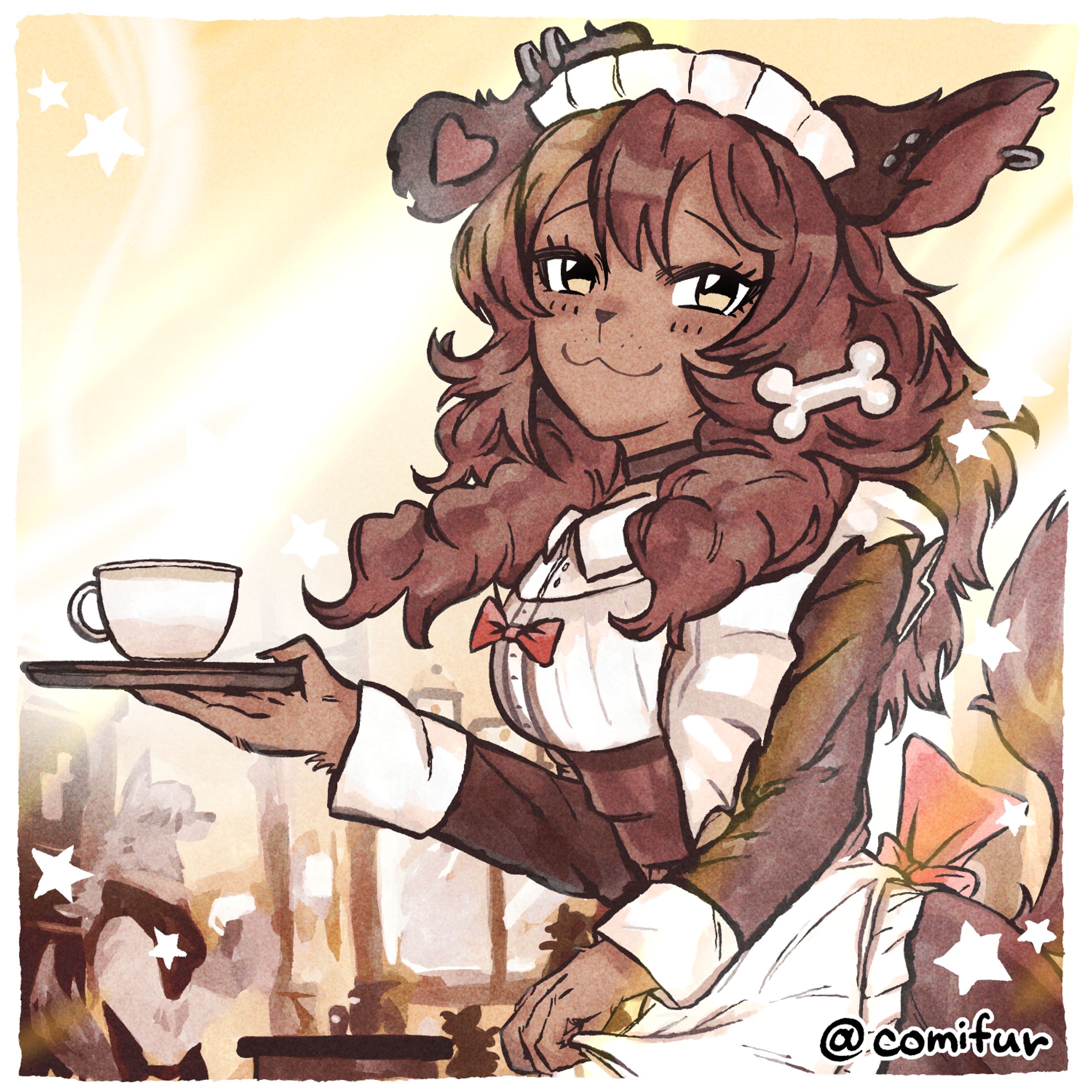 Working at a cafe-1