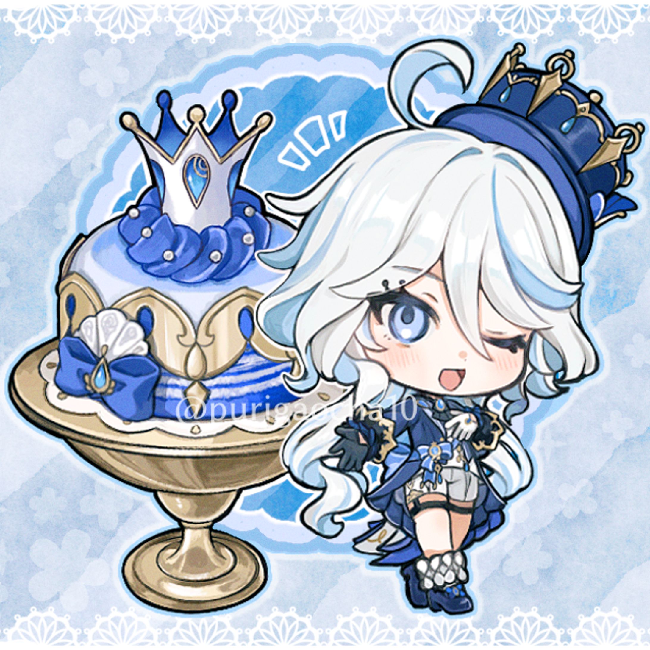 趣味絵（二次創作/原神_フリーナ）-1