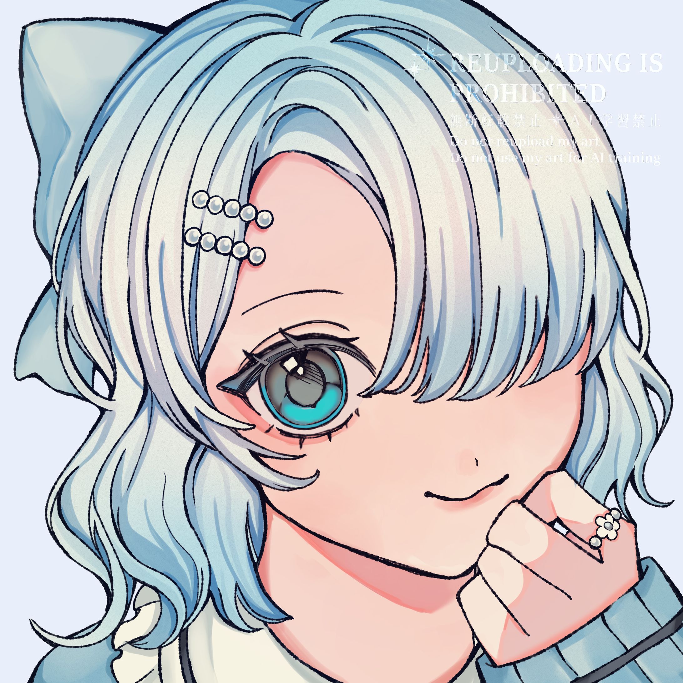 白リボンガール-1