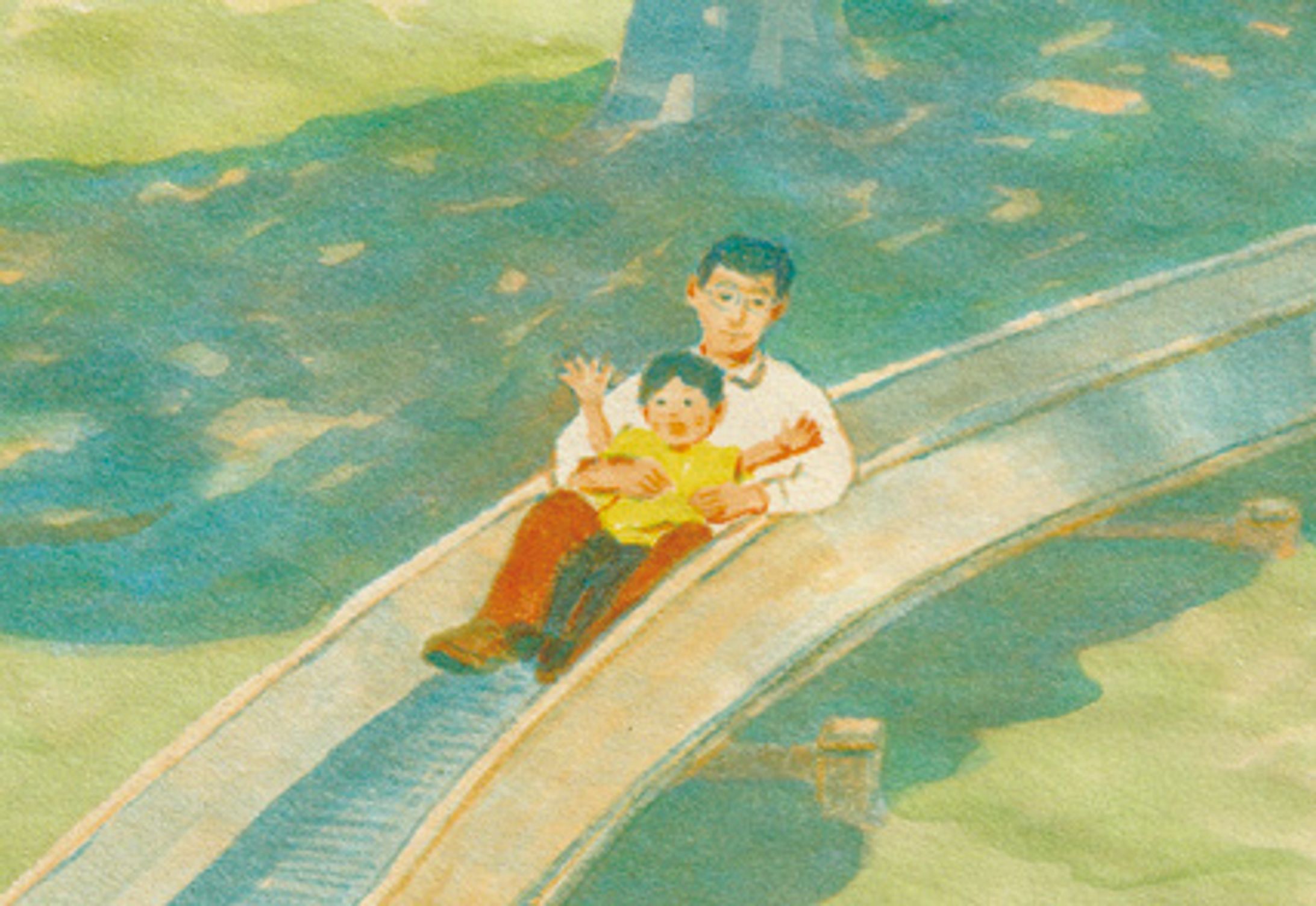 「父と子」ローラースライダー-1