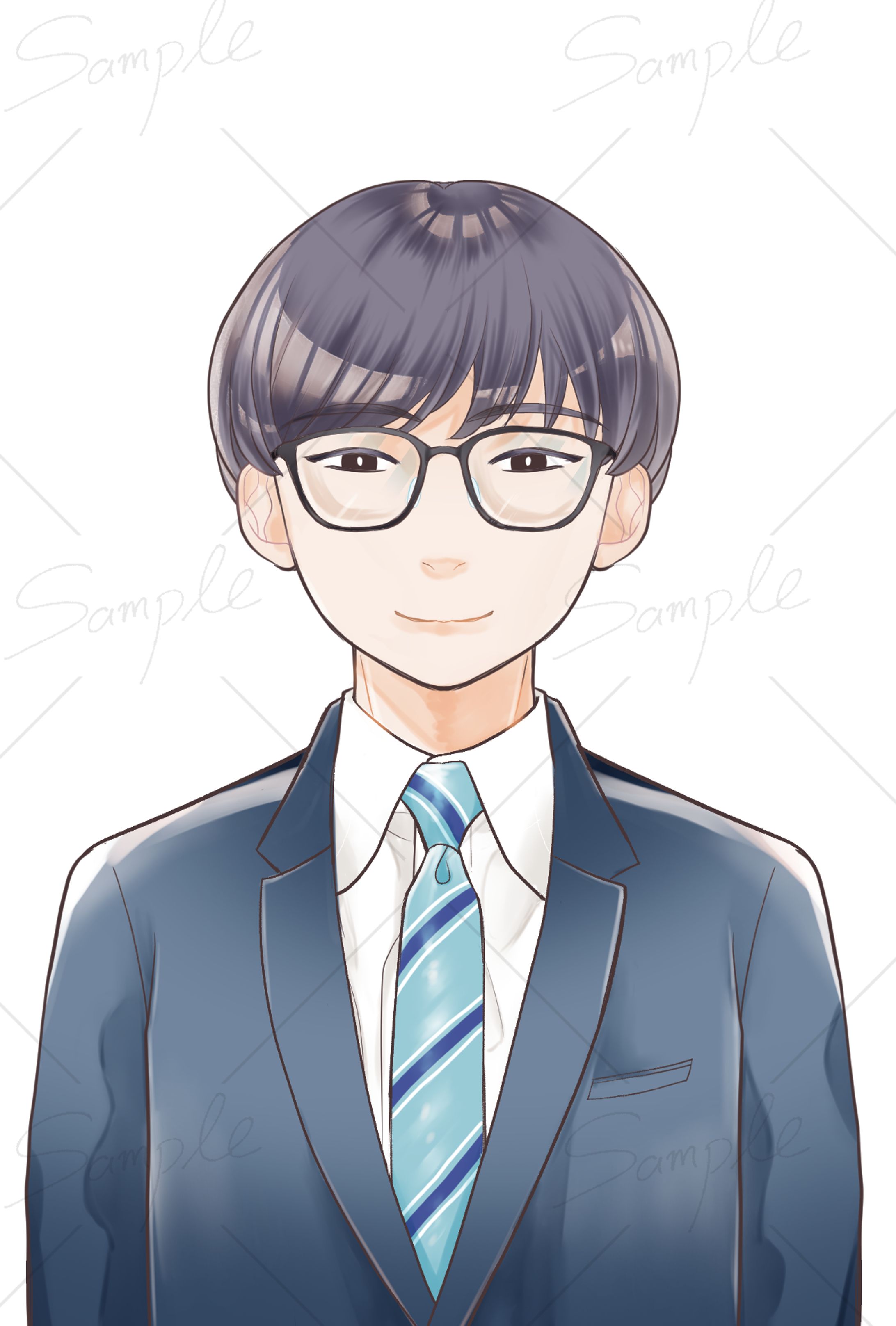 企業　社員イラスト　【似顔絵】-1