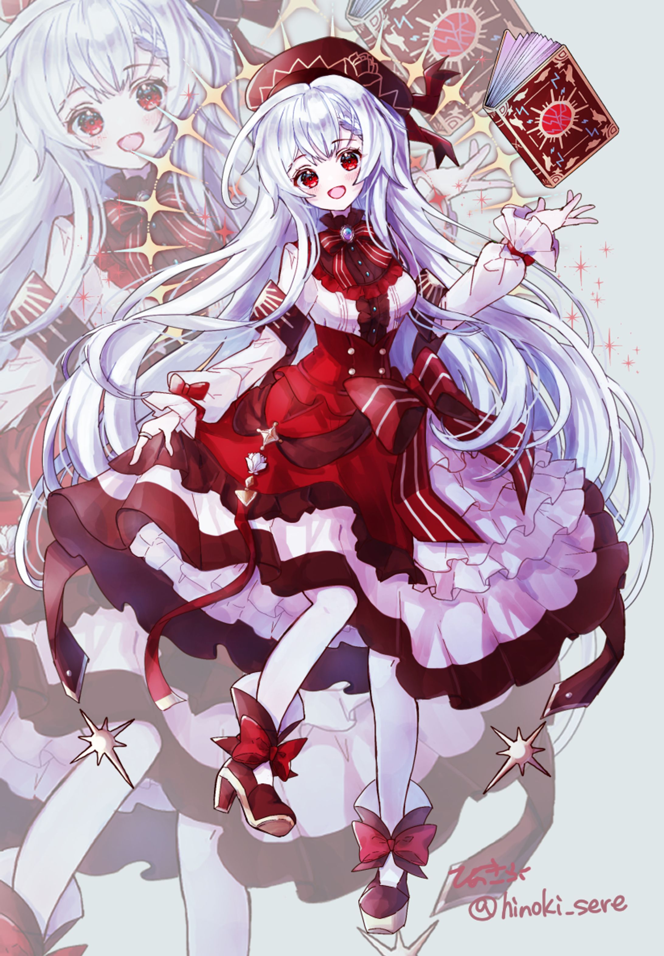 白銀髪x赤眼xお嬢様！