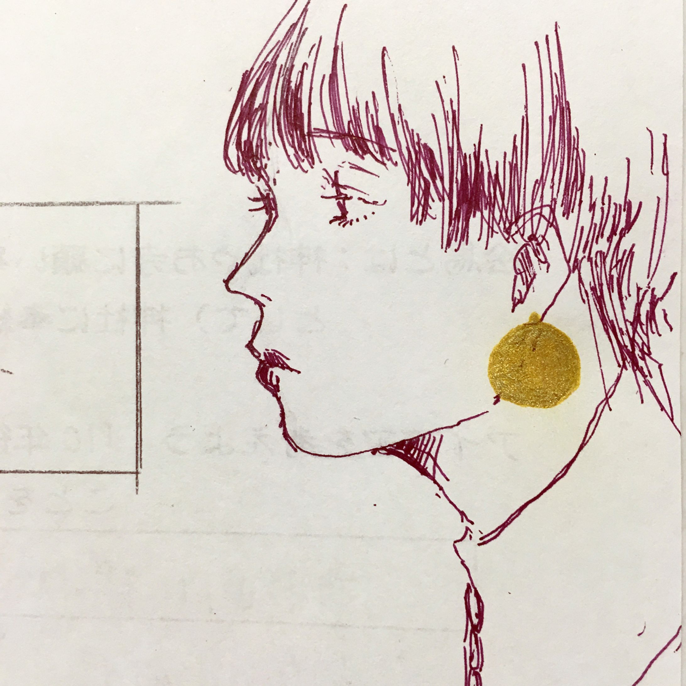 #アナログイラスト  #illustration #イラストレーション #イラスト #らくがき  #女の子-1