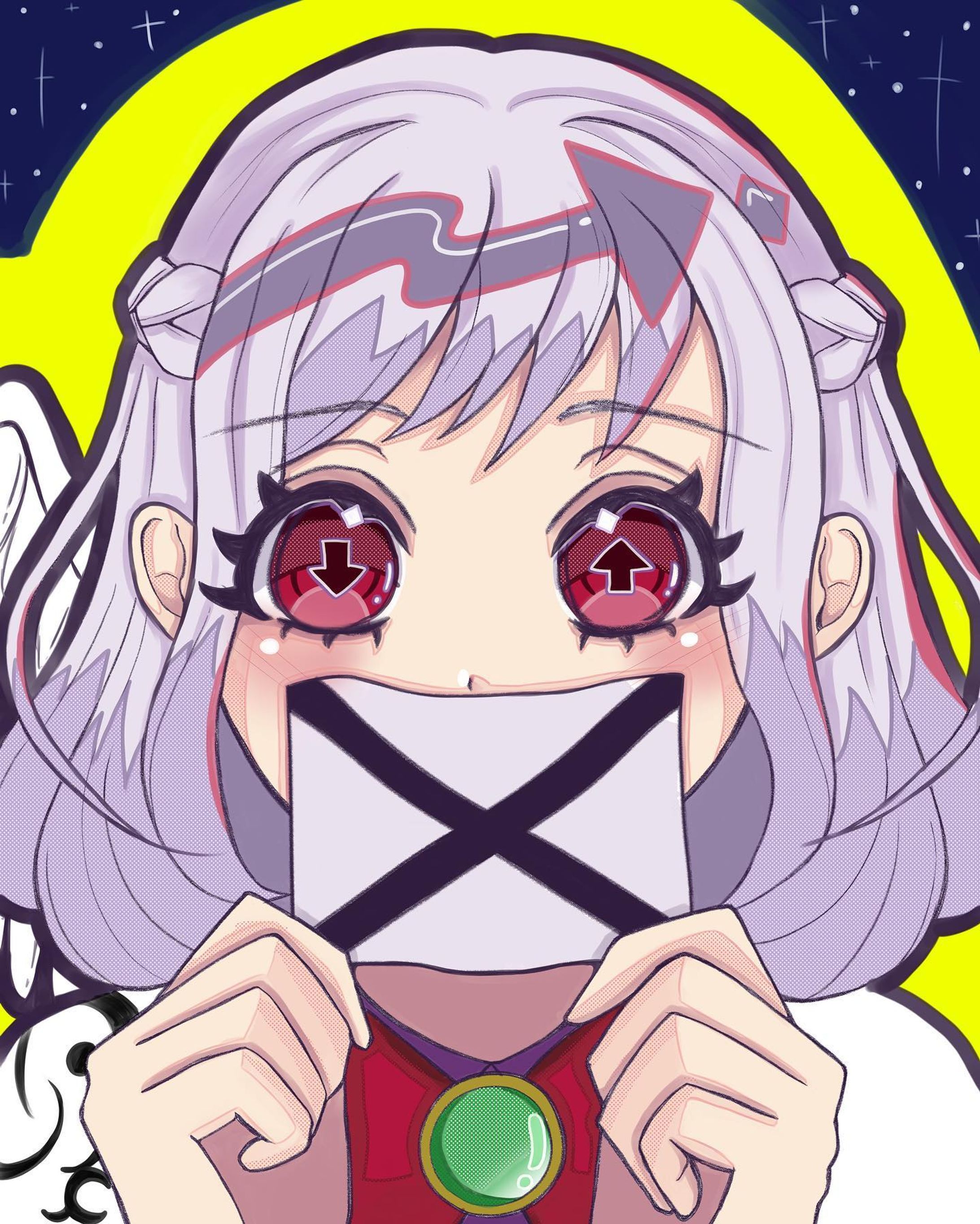 舌禍をもたらす女神
#稀神サグメ 
#サグメ
#東方Project
#イラスト好きな人と繋がりたい 
#絵描きさんと繋がりたい-1