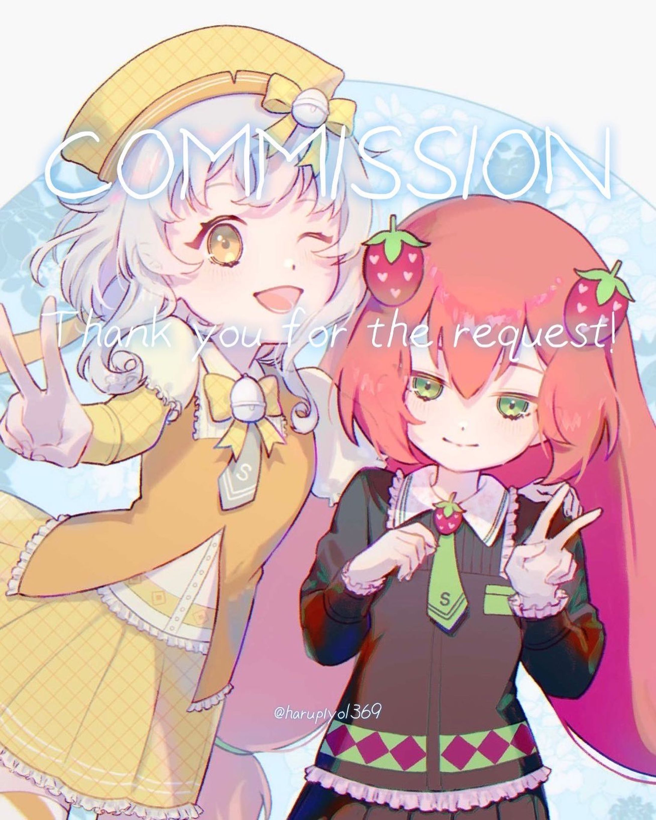 納品しました🌼🍓🤍
リクエストありがとうございました！
 
非公開ご希望でしたので、
一部のみ公開させていただきますෆ
 

#Skeb #コミッション #commission #commissionpainting  #commissionart  #commissionwork #commissionartist
 
#イラスト #イラストレーション  #イラスト依頼  #イラストグラム  #イラストレーター  #illust #illustration #illustagram  #絵 #일러스트 #イラストグラム #插图 #art  #artwork-1