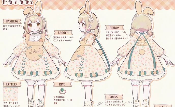 衣装デザイン「森のちいさなセカイカフェ」