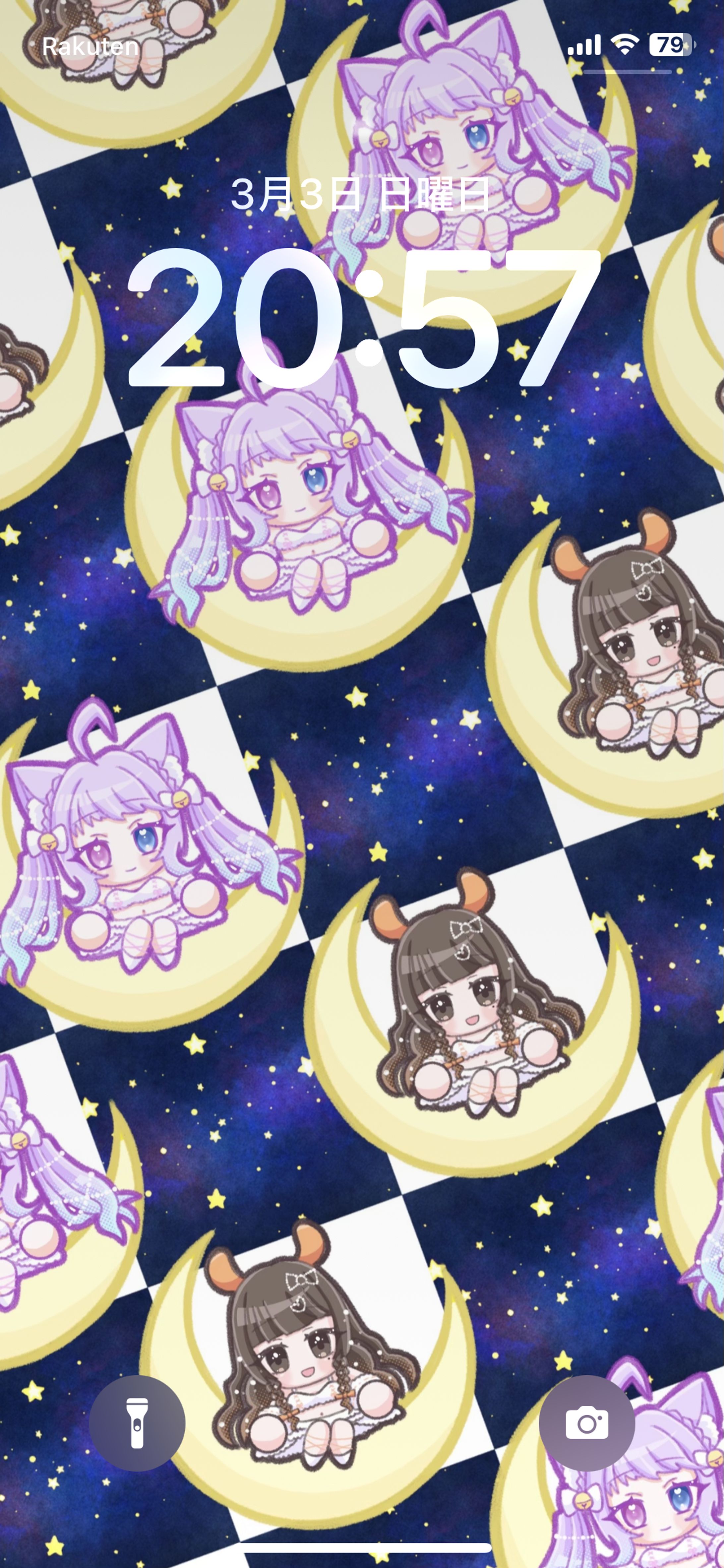 【ご依頼】IRIAMライバー猫和のん様・ちびのすけ様のスマホ壁紙-1