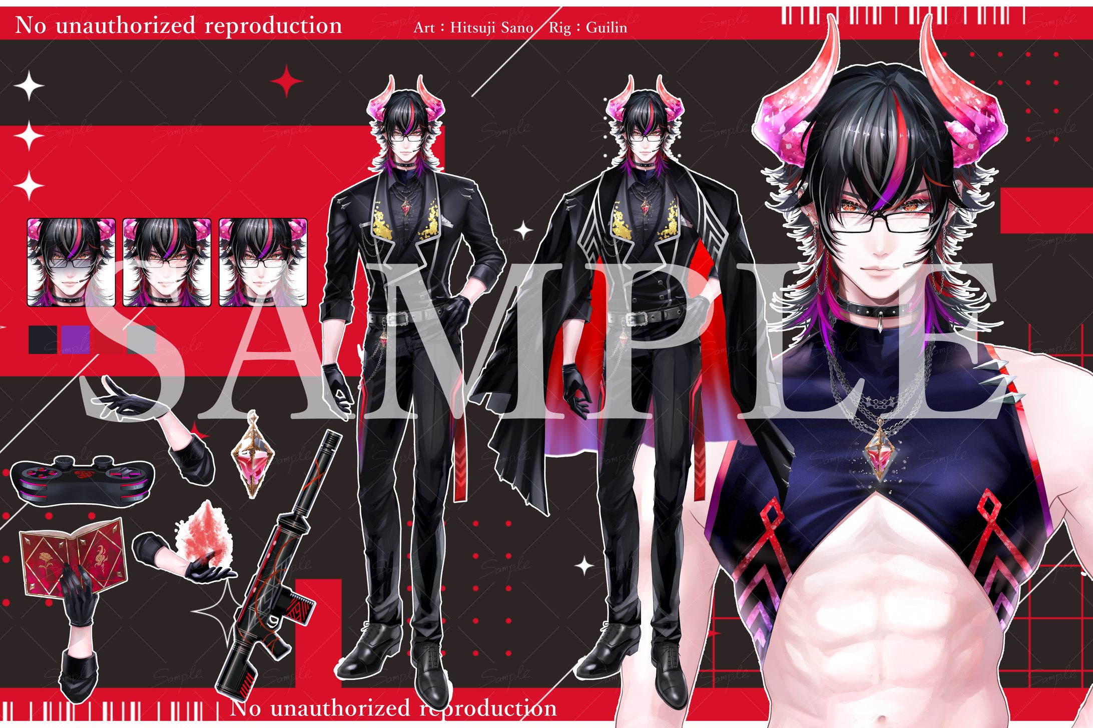 Live2Dモデル用イラスト　ご依頼-1