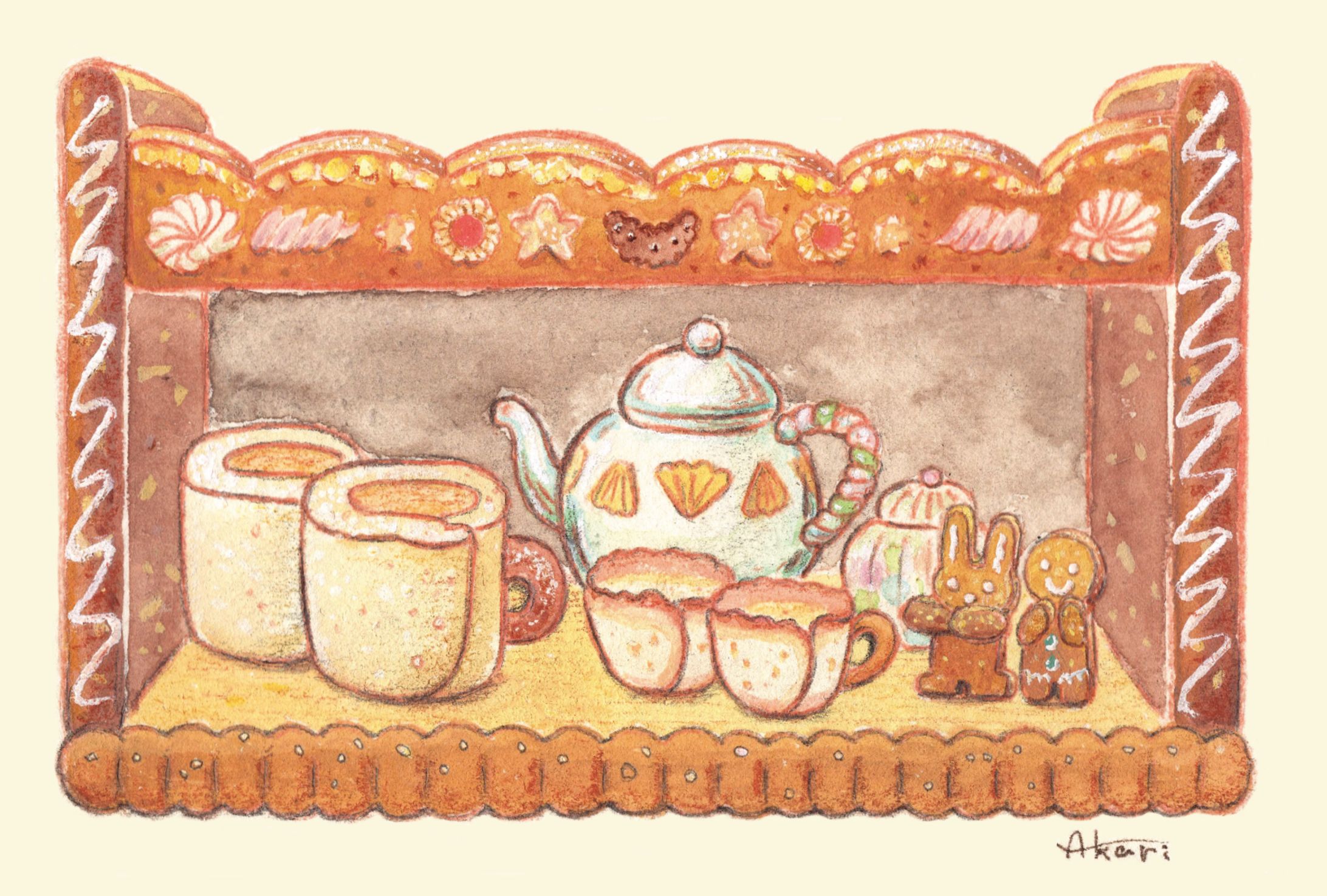 illustration/お菓子の棚-1
