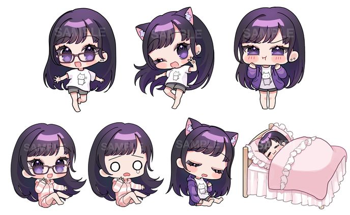 名前はまだない。様　ミニキャライラスト