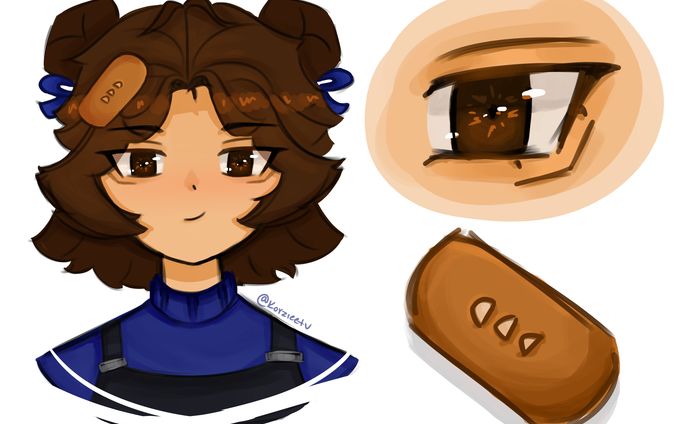 character reference sheet for @korzieetv