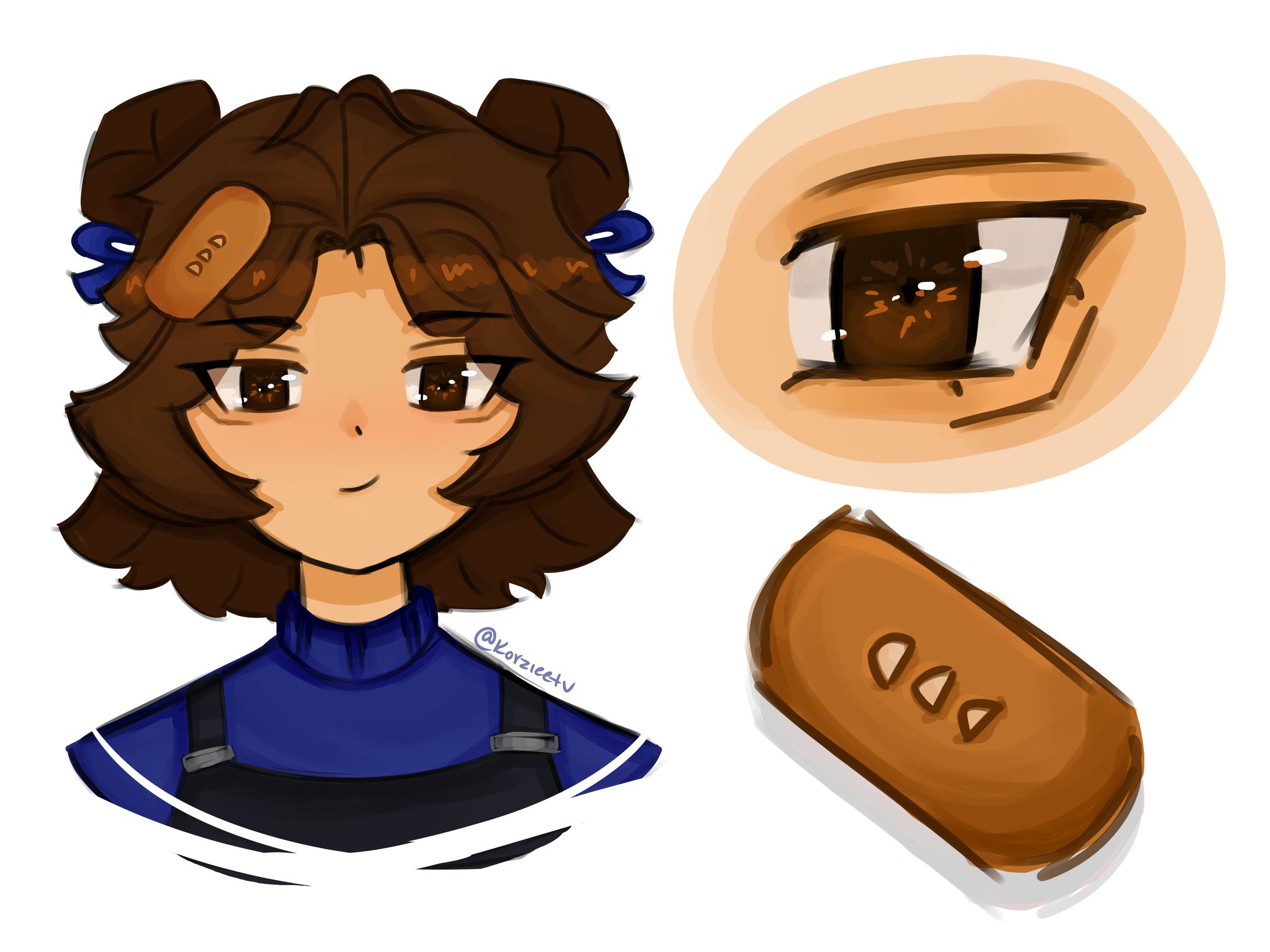 character reference sheet for @korzieetv-1