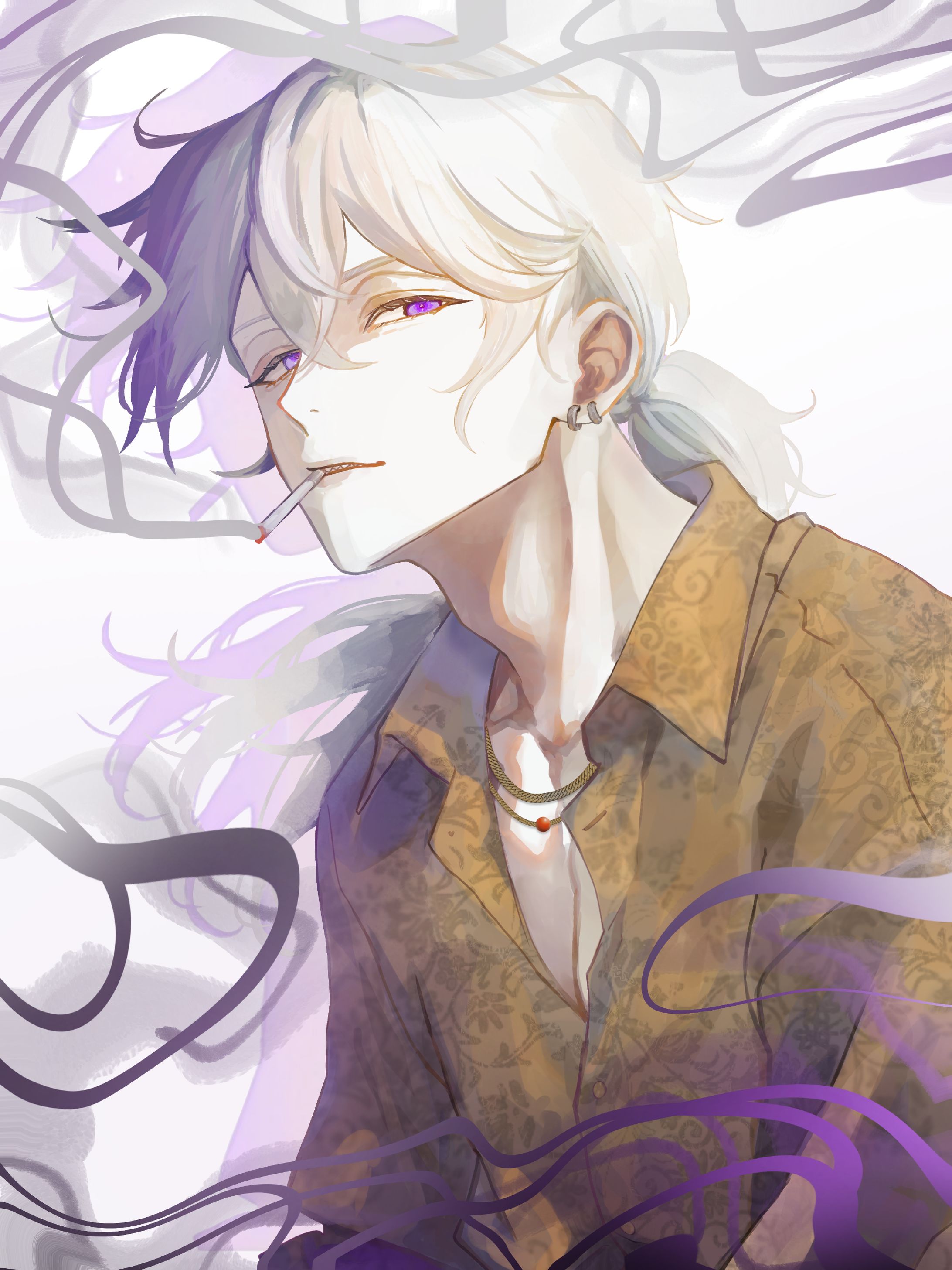【ご依頼/一枚絵】白煙様-1