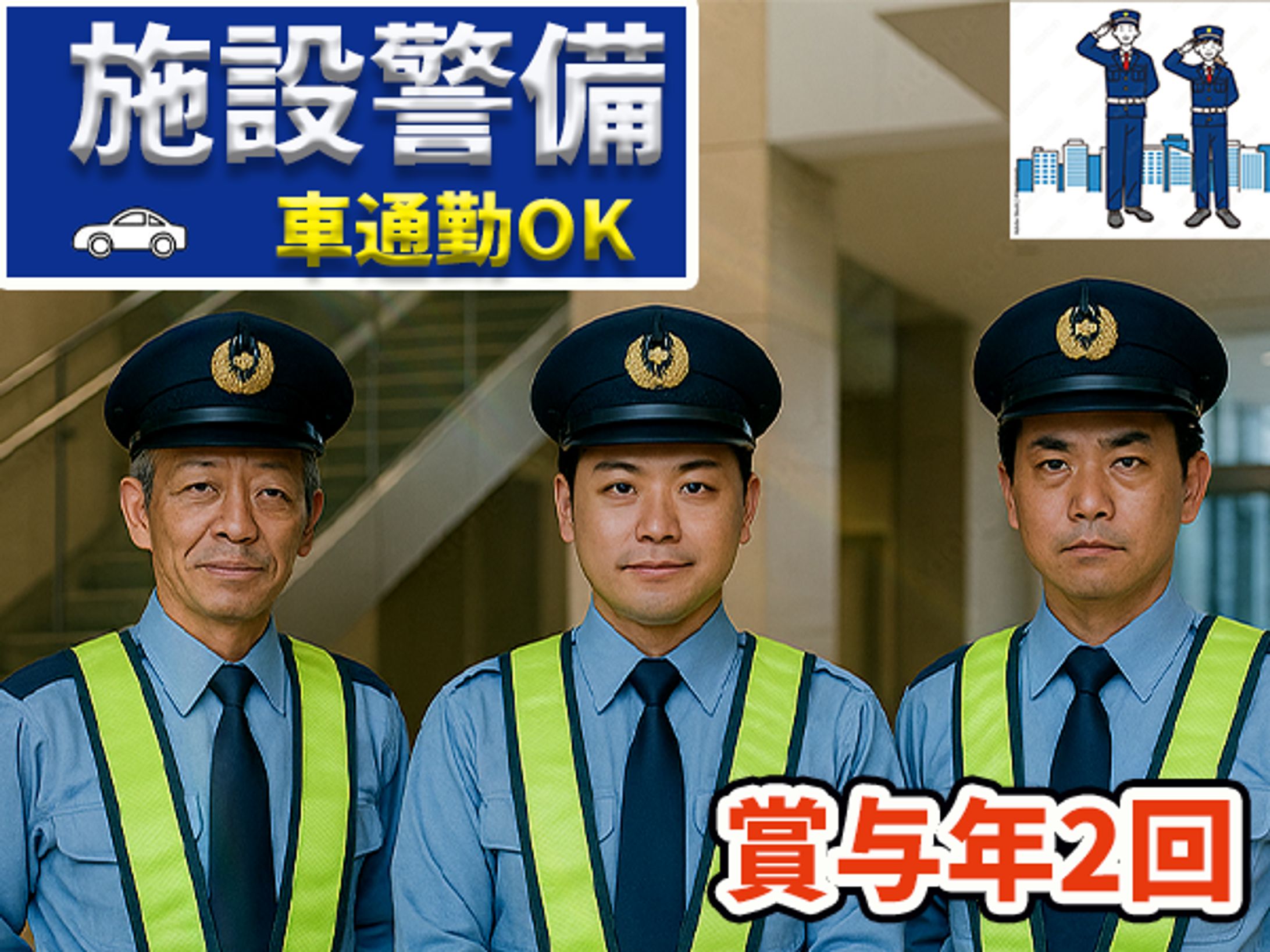 安心と安全を守る、施設警備スタッフ募集-1