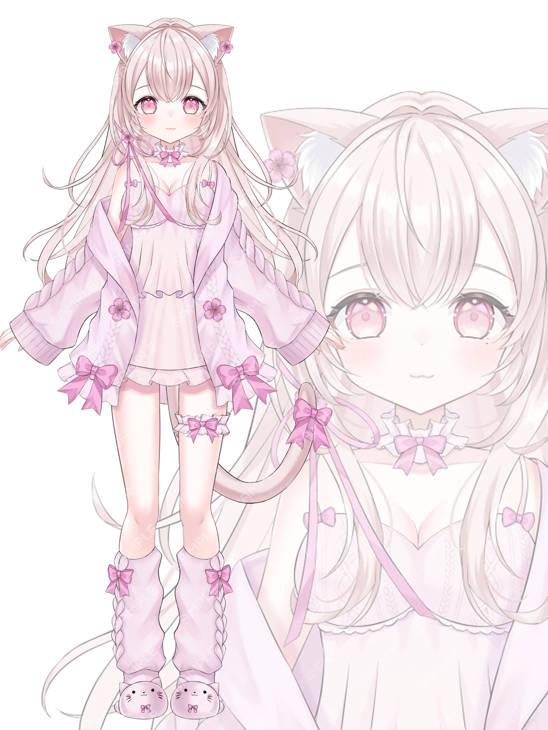 さくちャ様　キャラクターデザイン（パーツ分け)-1