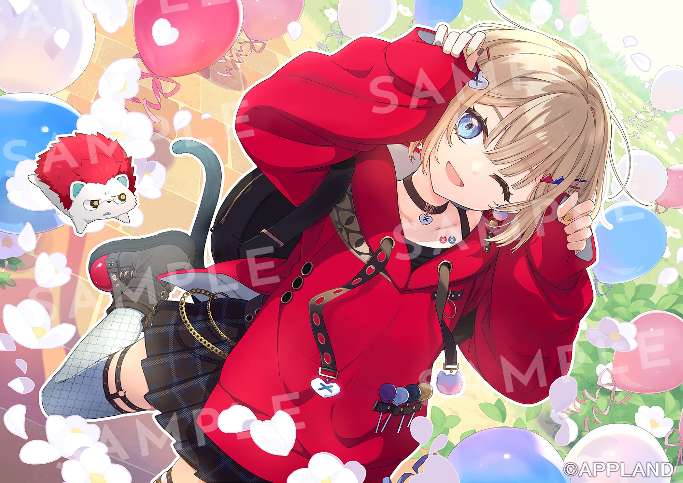 ぶいぱい所属 紅蓮罰まるさん お誕生日記念グッズイラスト-1