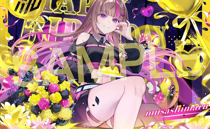 【お仕事】NORTHEPTION所属　むさしまる様　誕生日イラスト