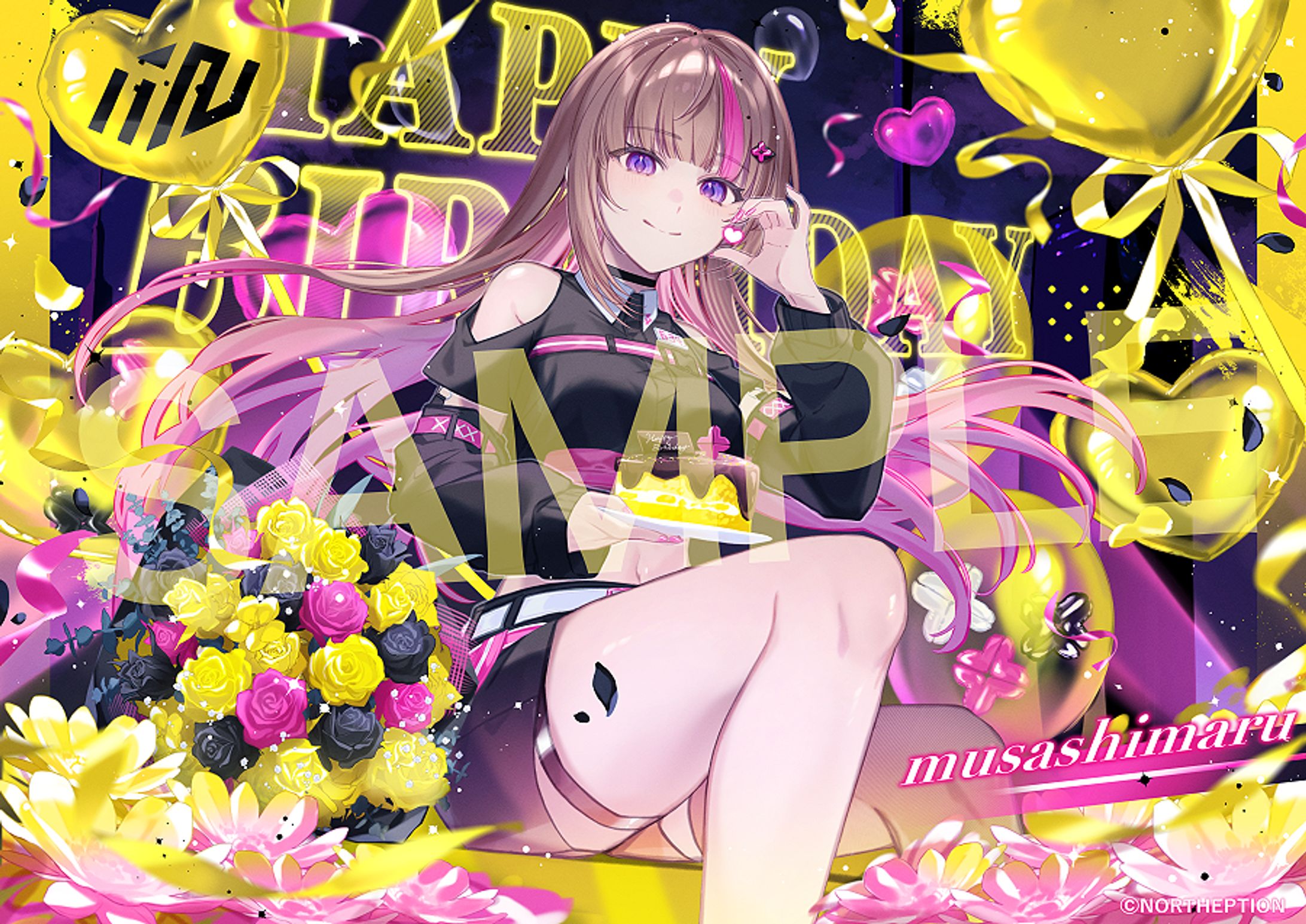 【お仕事】NORTHEPTION所属　むさしまる様　誕生日イラスト-1