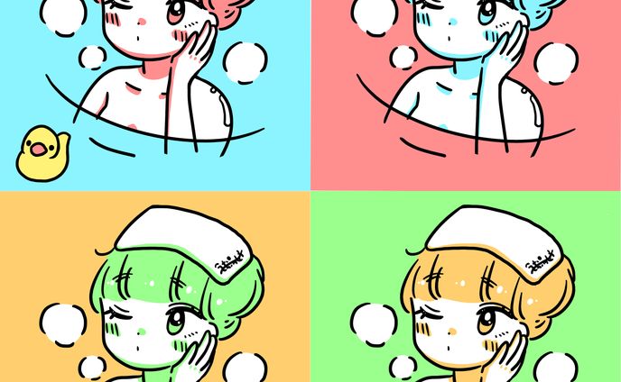 銭湯女子イラスト
